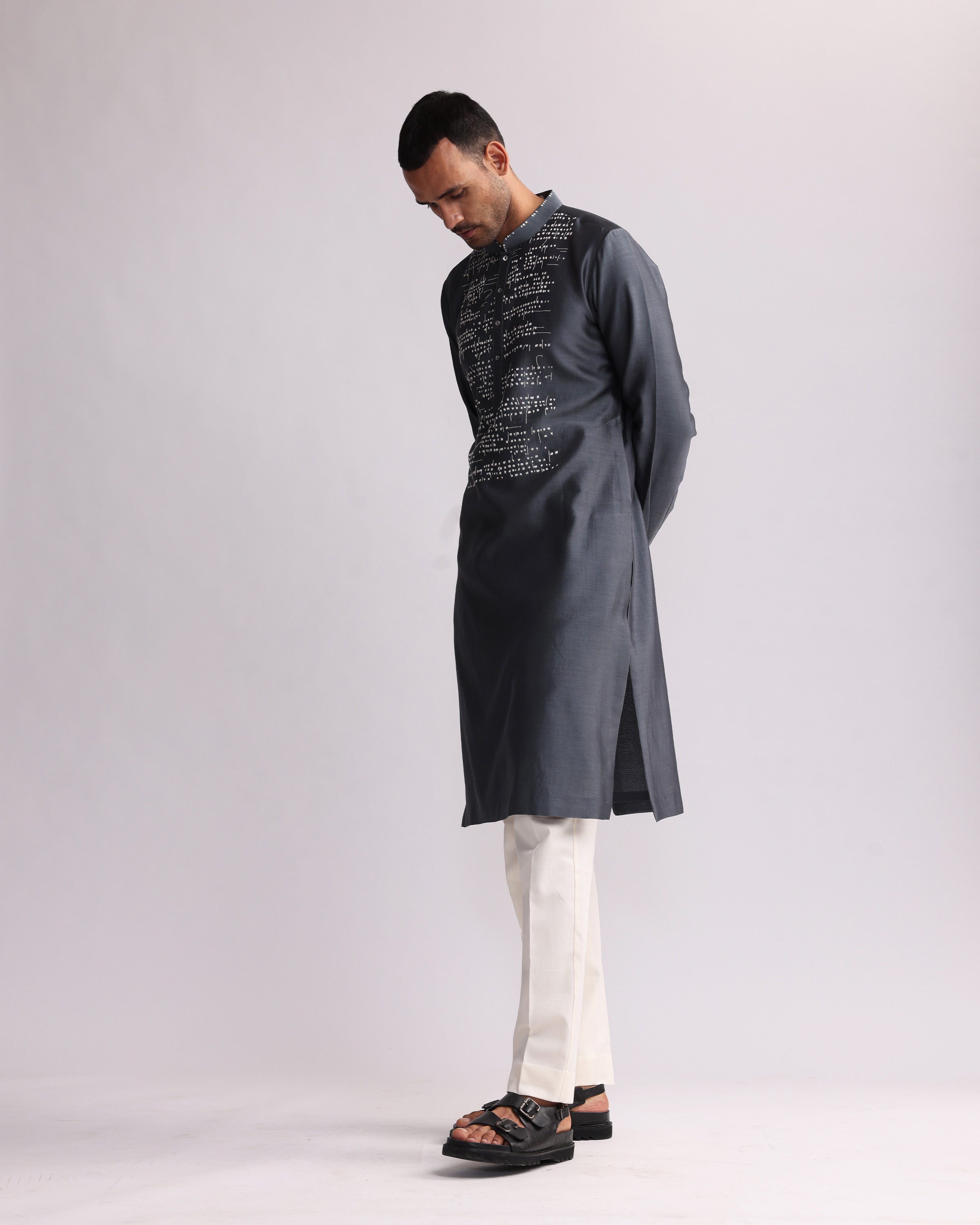 COUNTRYMADE Kurtas ASEMIC YOKE KURTA SET ensemble kurta S brodé