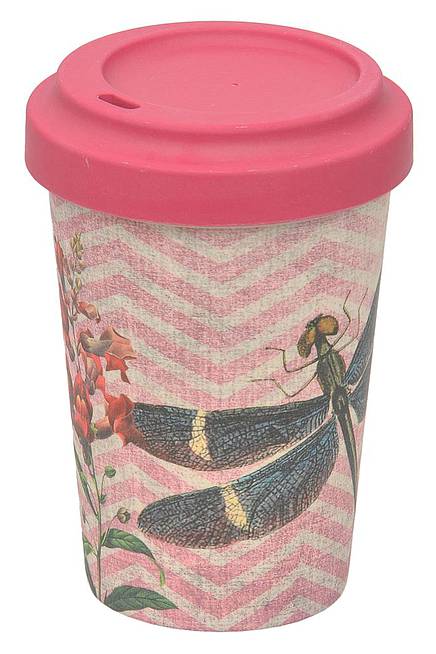 Tranquillo Gobelet en bambou pomme 370 ml avec couvercle