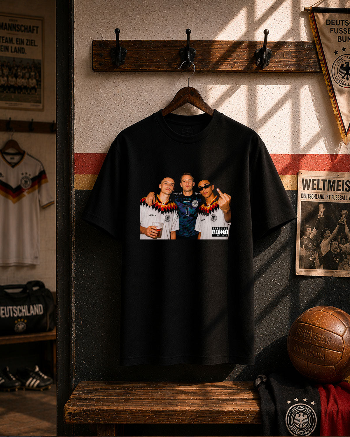 Juste Un T-shirt T-shirts Imprimés Coupe du Monde 2026 Allemagne t-shirt noir S football