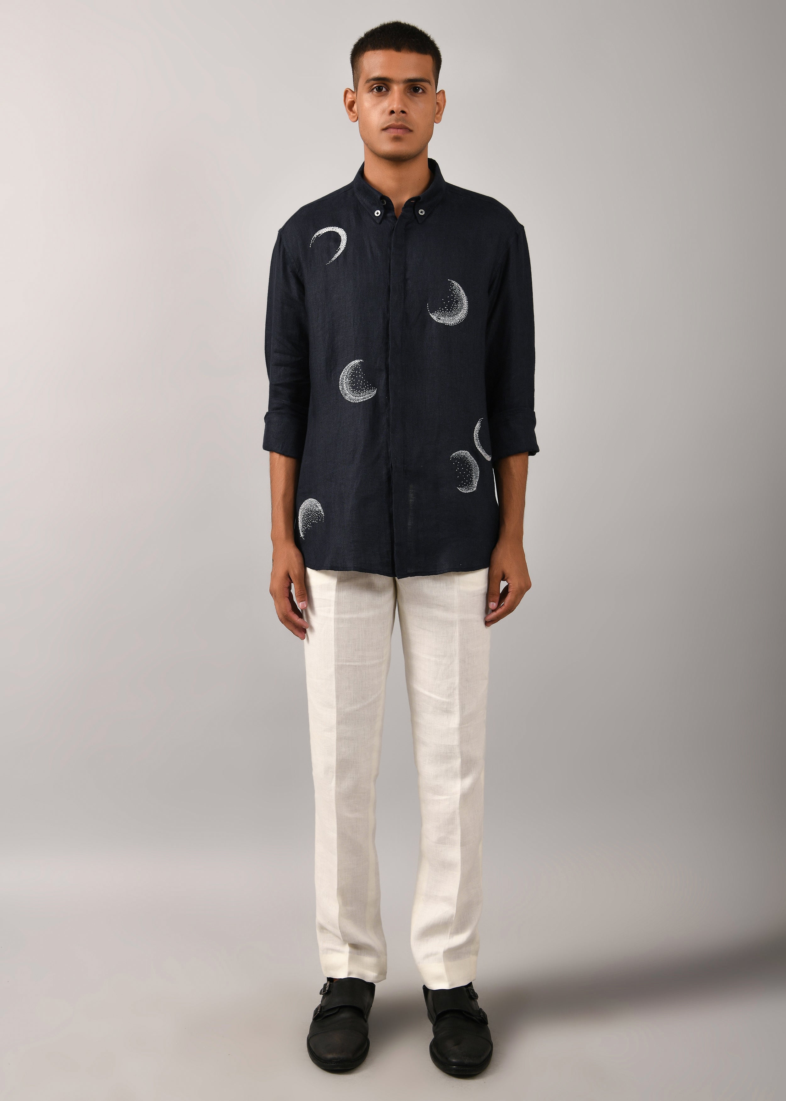 COUNTRYMADE Shirts Moon Shirt chemise noire brodée