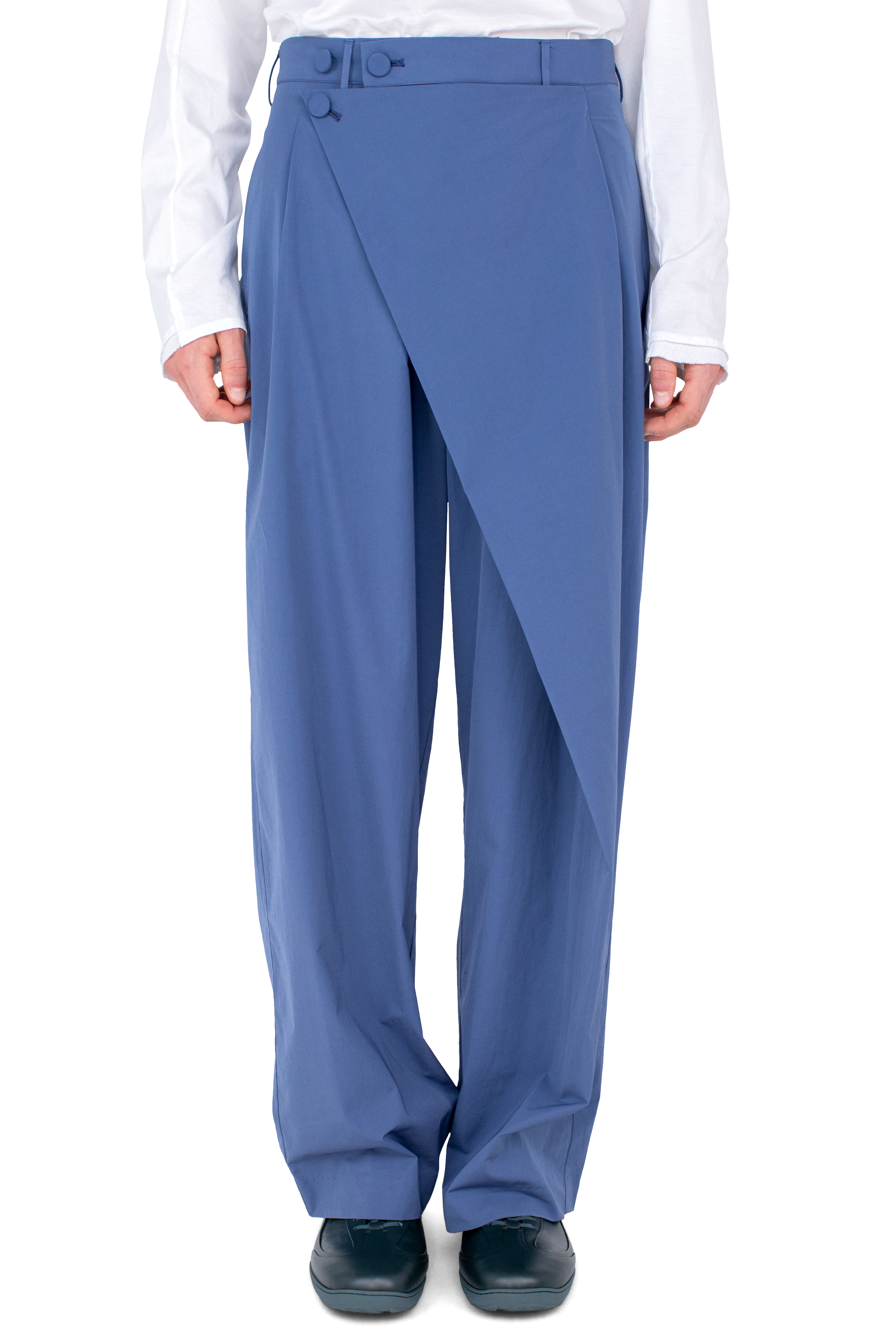 Kiko Kostadinov Bottoms KIPPEL Wrap Trousers pantalon bleu Abyss