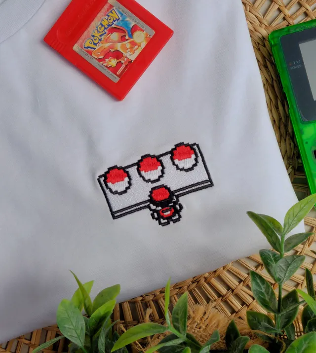 Juste Un T-shirt T-shirts Brodés Starter Pokemon t-shirt brodé coton bio