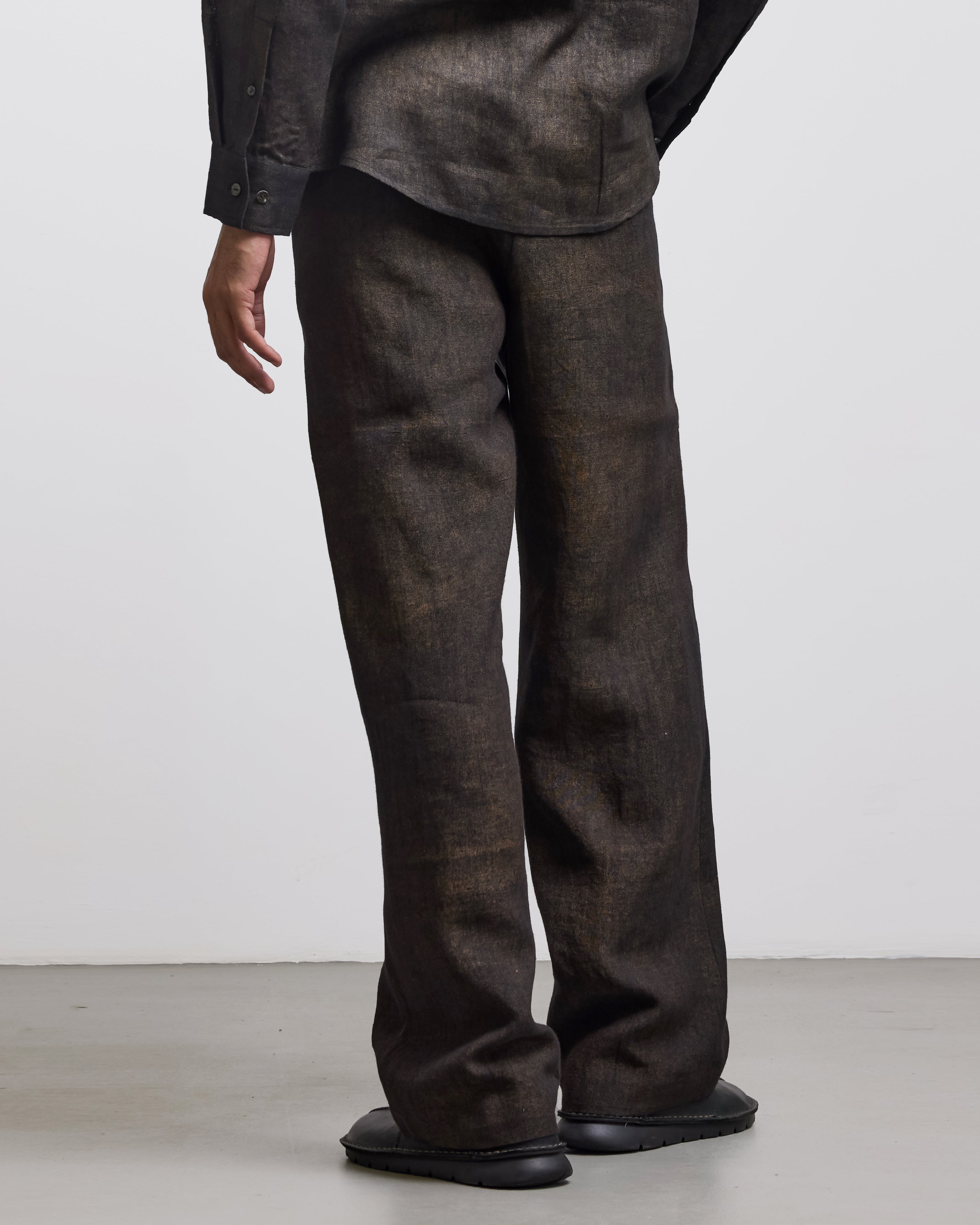 COUNTRYMADE Trousers BRONZE COATED TROUSER pantalon lin bronze