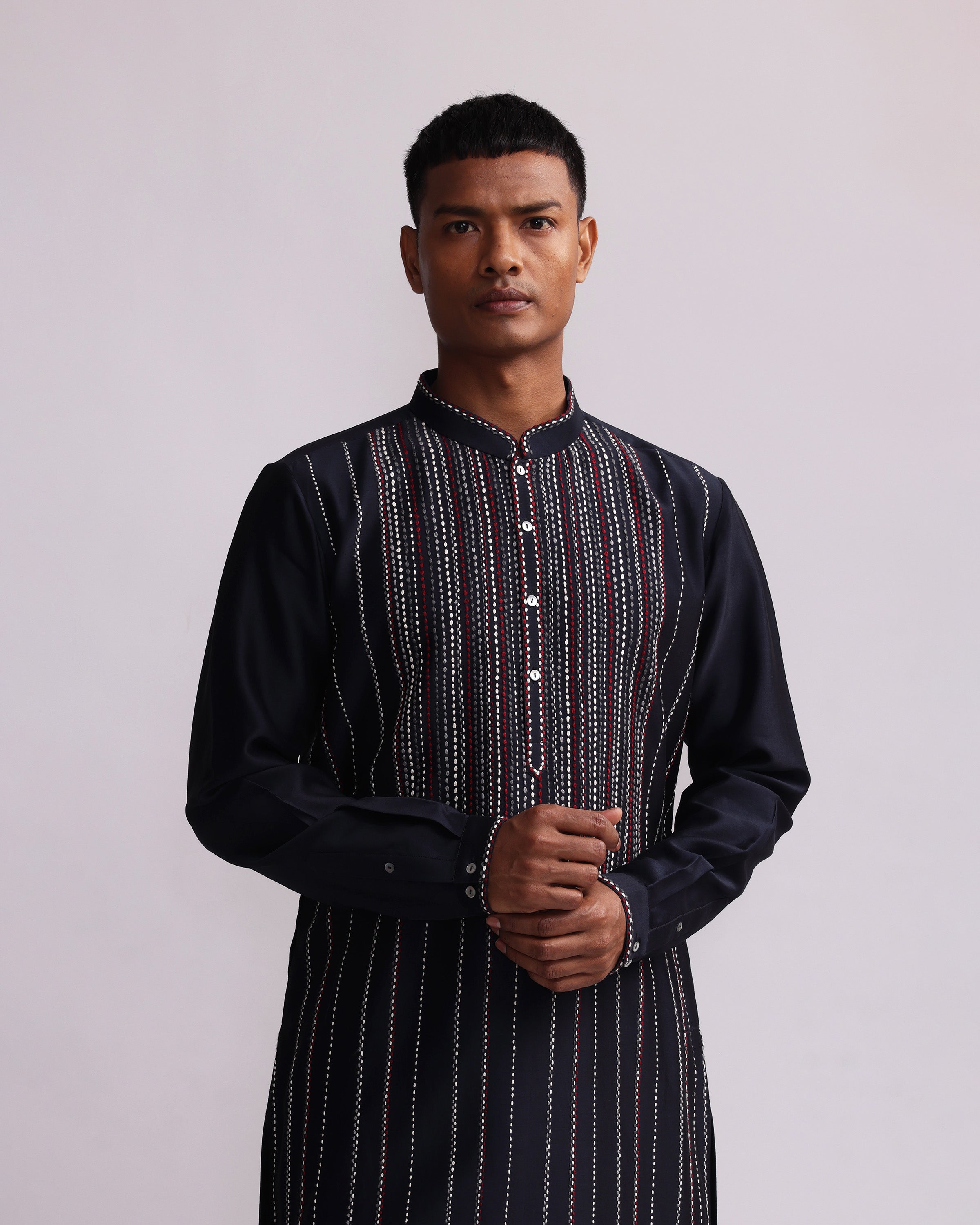 COUNTRYMADE Kurtas TERRA TRIBE HAND EMBROIDERED KURTA SET kurta Chanderi