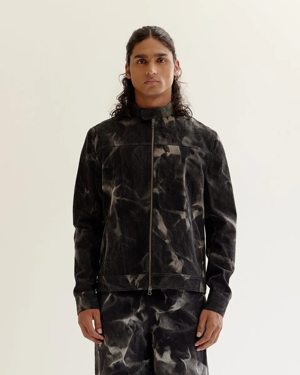 COUNTRYMADE Jackets Reflection Denim Jacket veste en jean imprimé batik