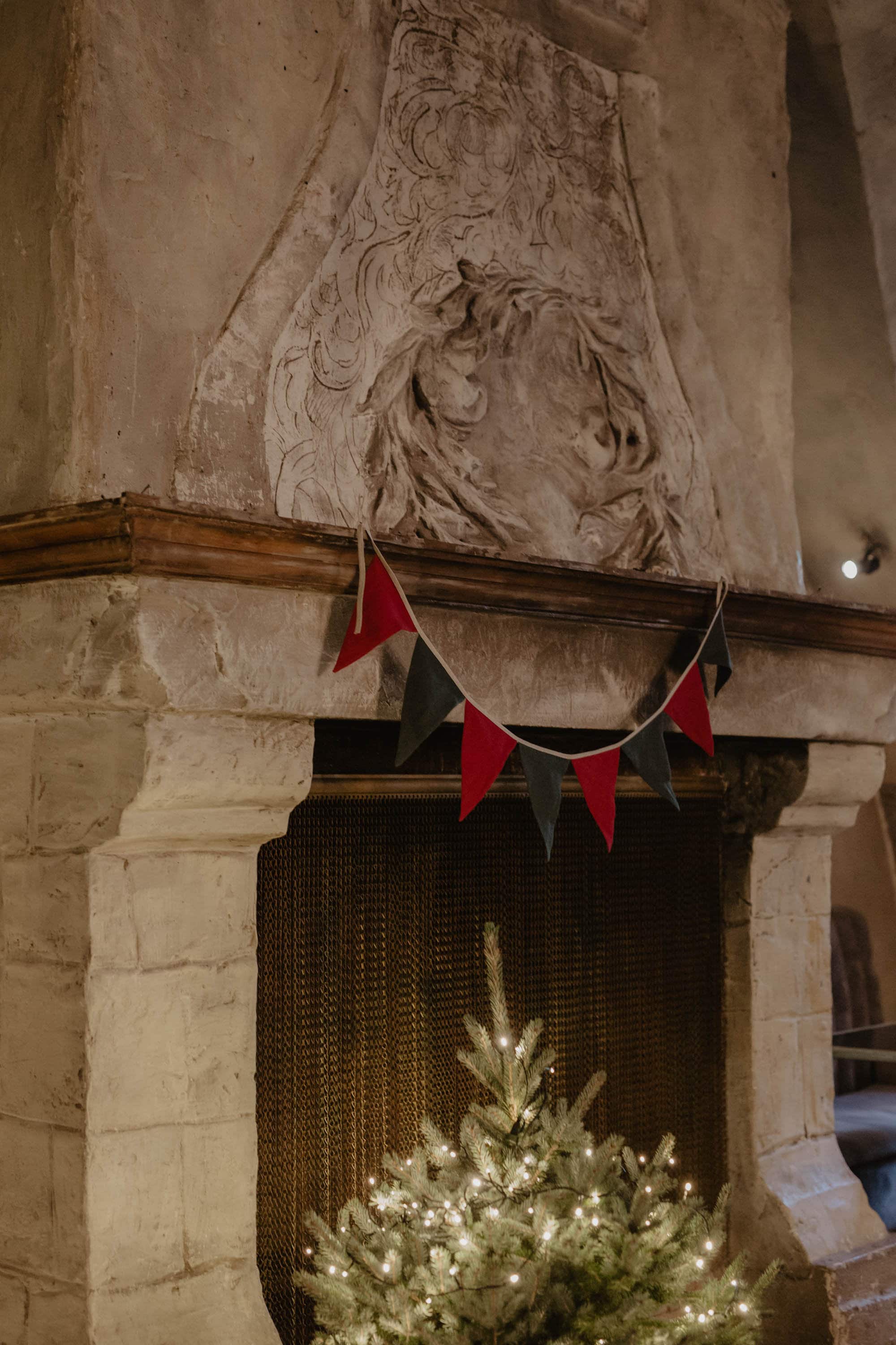Laumė linen Christmas Linen guirlande de Noël en lin