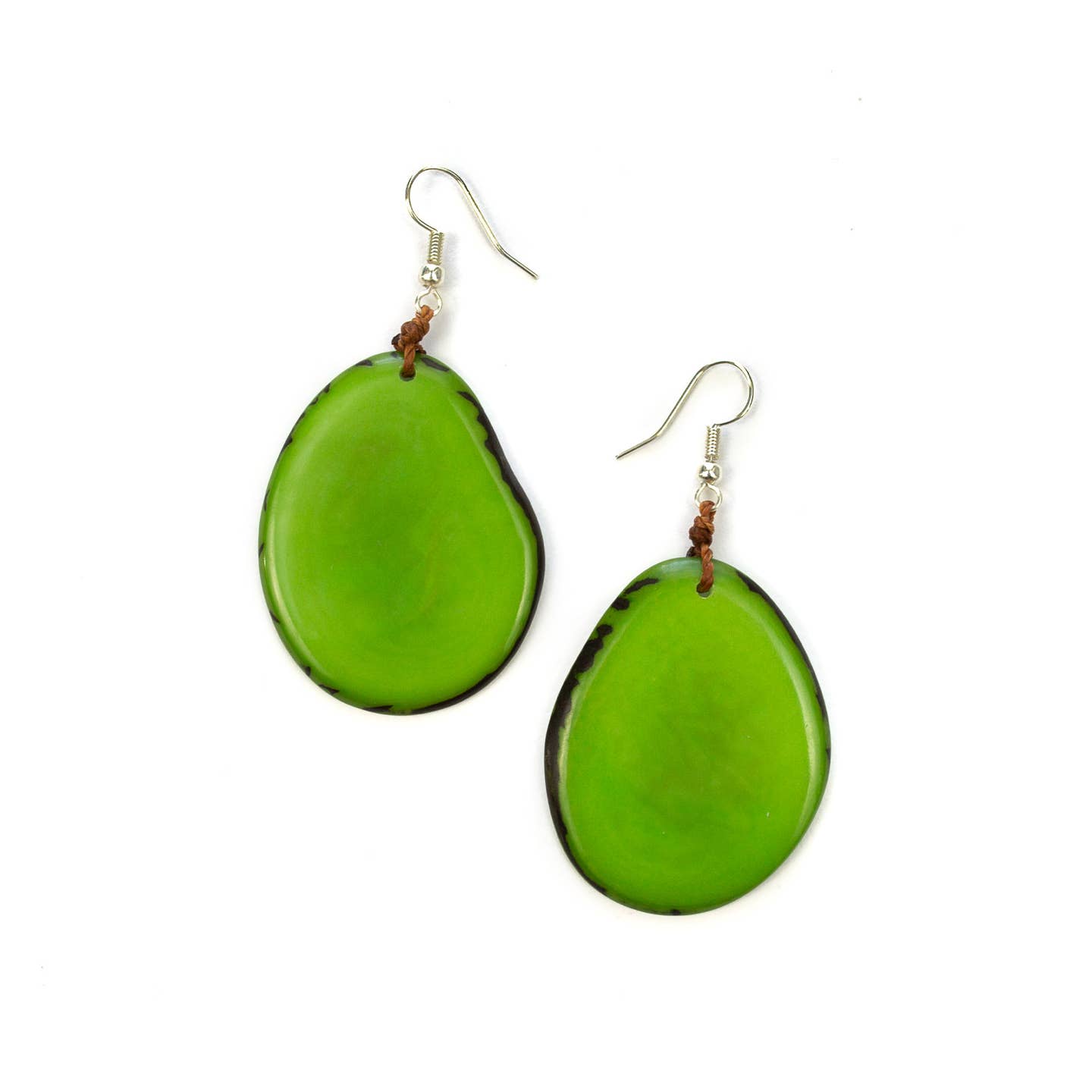 Boucles d'oreilles pétales en ivoire végétal violet