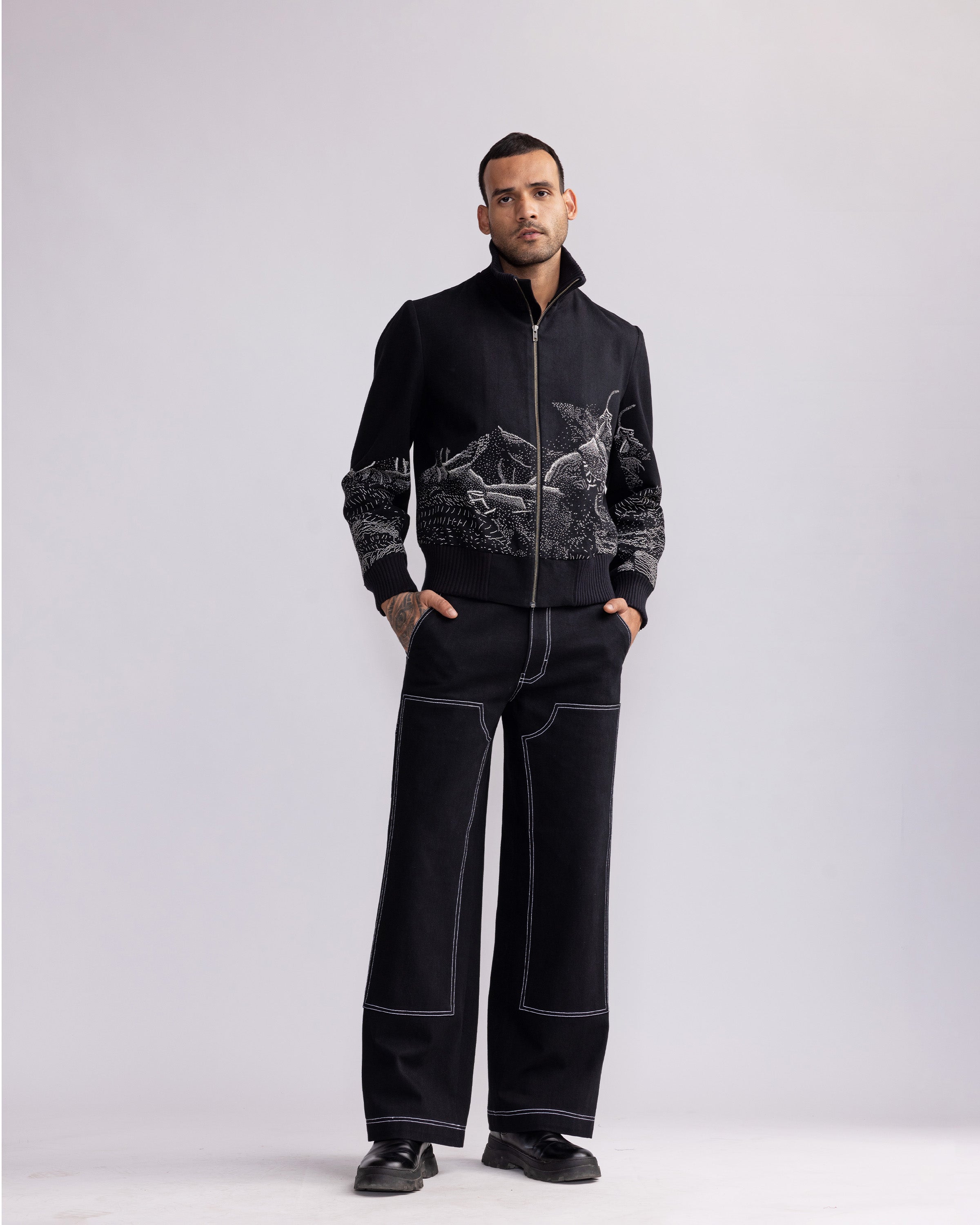 COUNTRYMADE Jackets TOPOGRAPHY PLACEMENT BOMBER bomber brodé