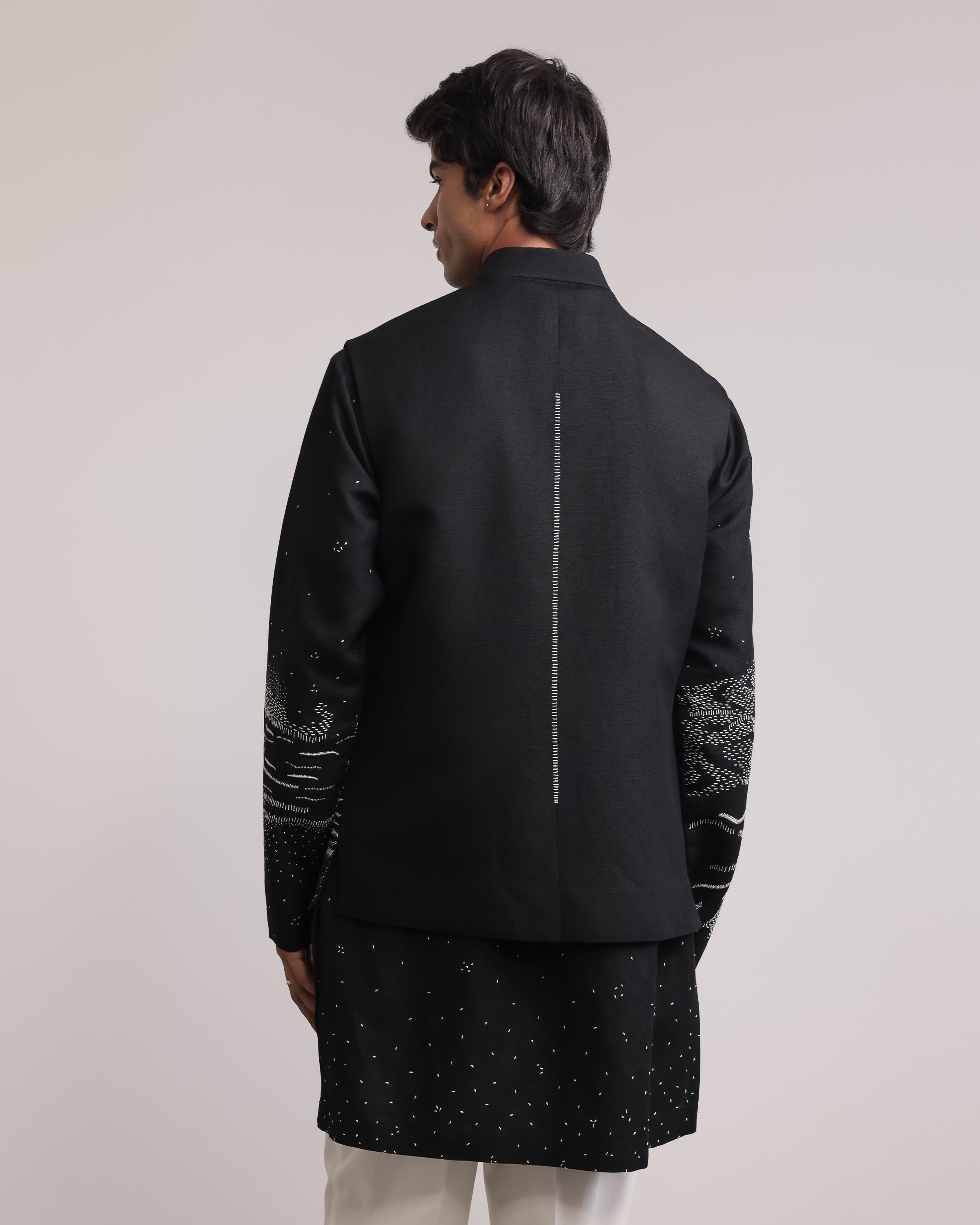 COUNTRYMADE Nehru Jackets Pathfinder Bundi Kurta Set ensemble XS lin