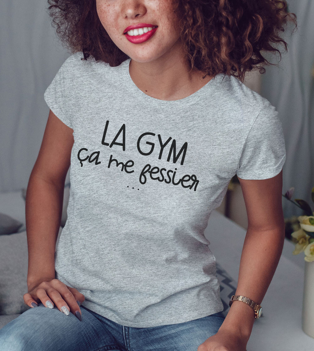 Juste Un T-shirt T-shirts Imprimés La Gym ça me fessier t-shirt rose XS humour