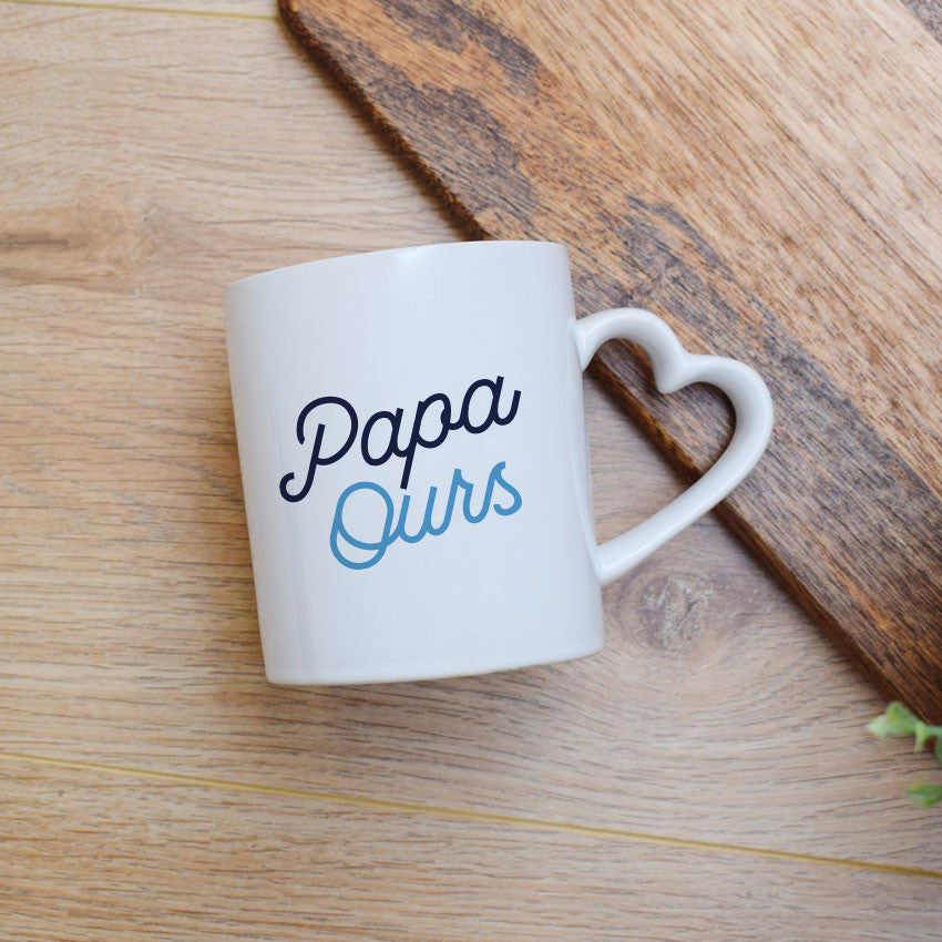 Juste Un T-shirt Mugs Mug Papa Ours mug cadeau papa anse au choix