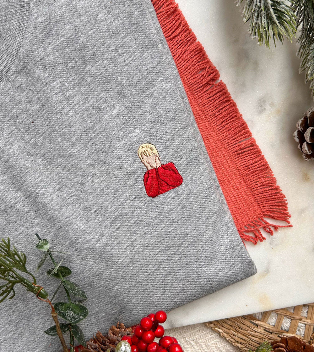 Juste Un T-shirt T-shirts Brodés Maman j'ai raté l'avion T-shirt blanc