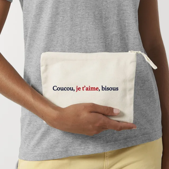 Juste Un T-shirt Pochettes Coucou je t'aime bisous pochette