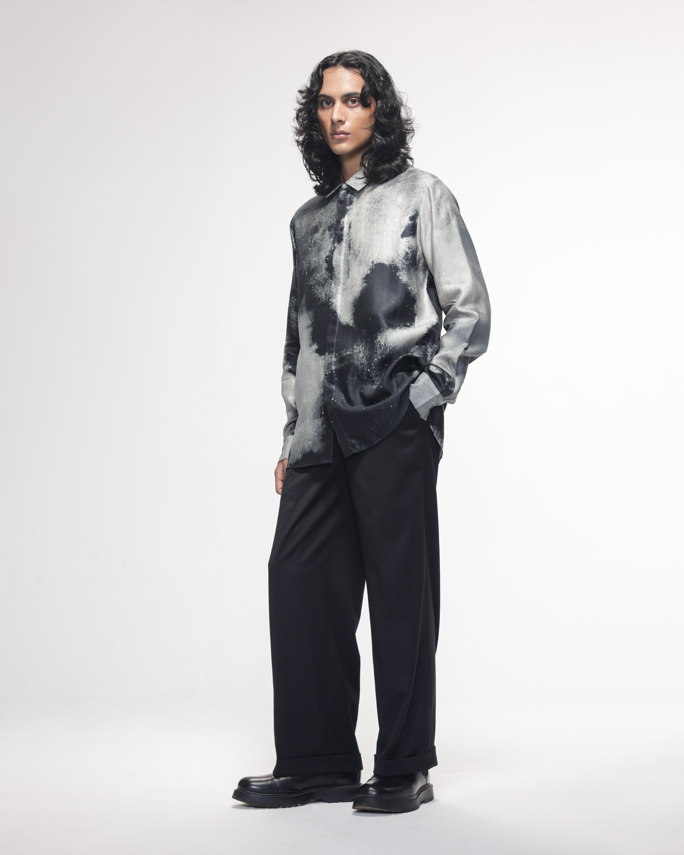 COUNTRYMADE Shirts Burnt Metal Shirt chemise en soie imprimée