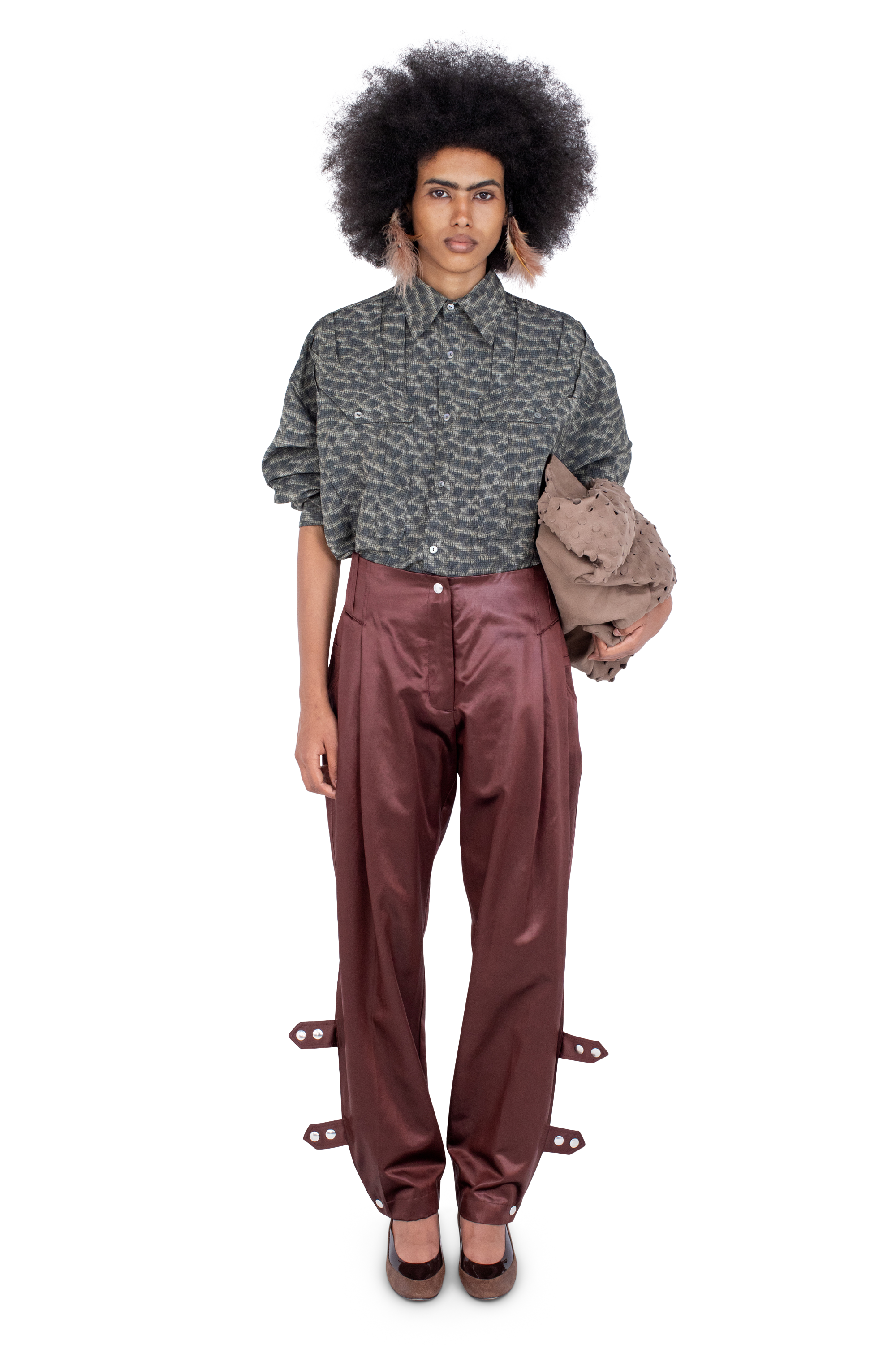 Kiko Kostadinov Bottoms PEREGRINE Trousers pantalon Burnt Umber enduit