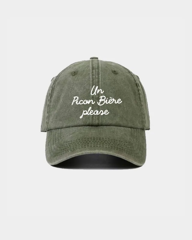 Juste Un T-shirt Casquettes Picon Bière Please casquette coton brodée