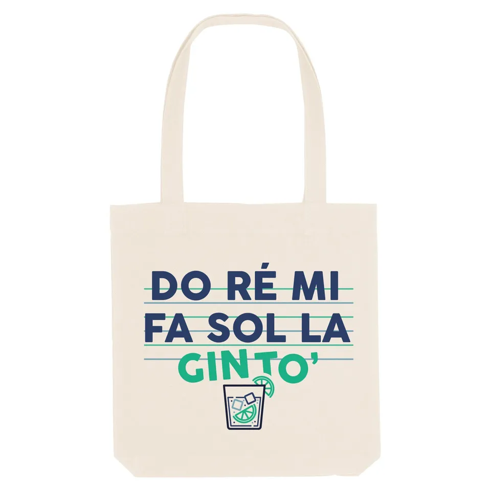 Juste Un T-shirt Tote Bags Do ré mi fa sol la Gin To tote bag apéro