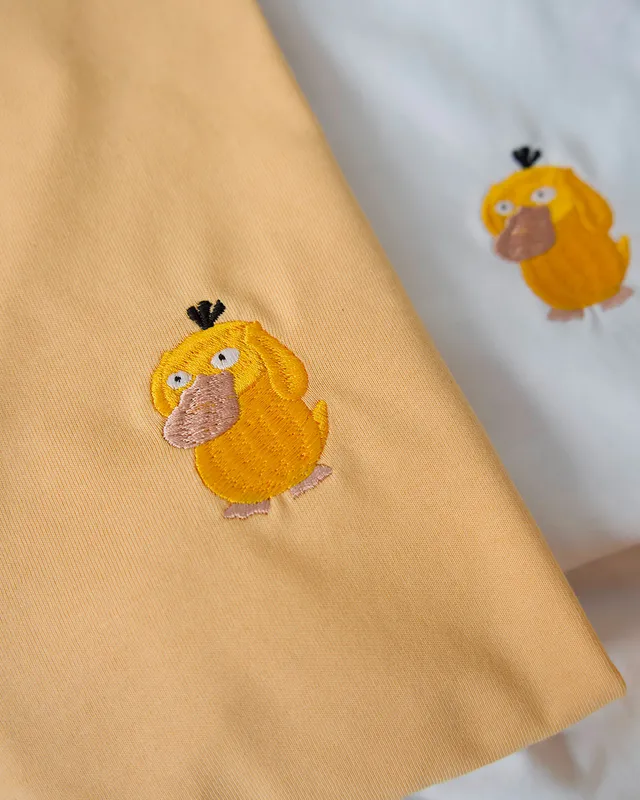 Juste Un T-shirt T-shirts Brodés Psykokwak t-shirt Pokémon coton bio