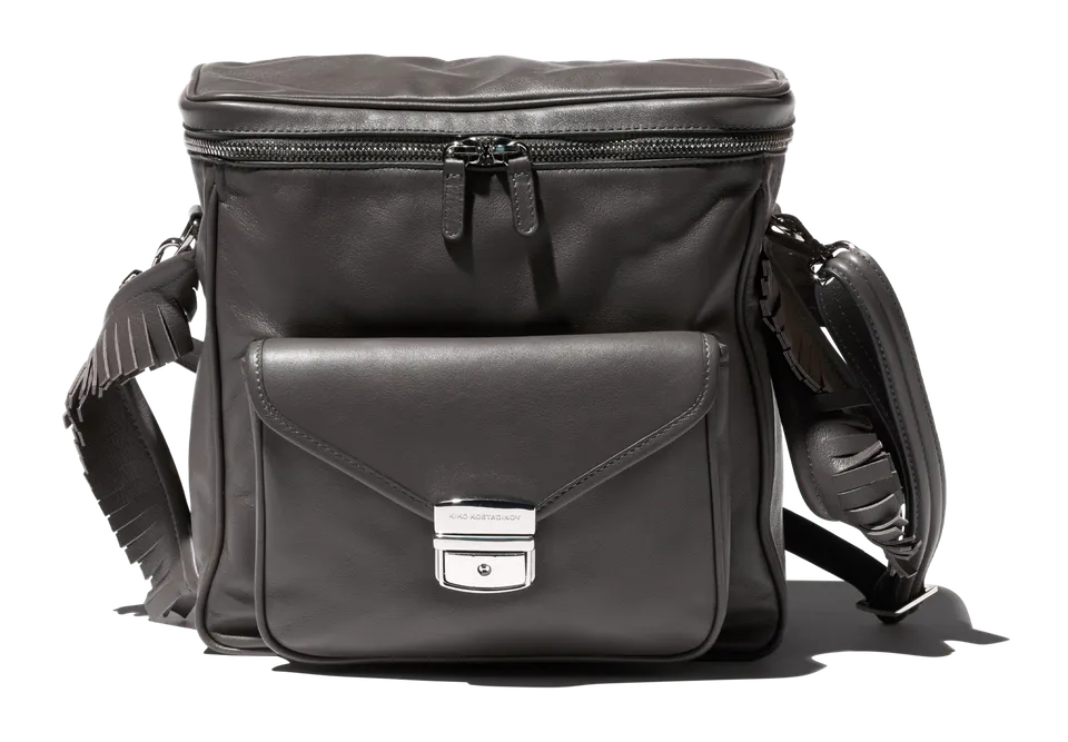 Kiko Kostadinov Bags PRION Camera Bag sac London Fog cuir nappa