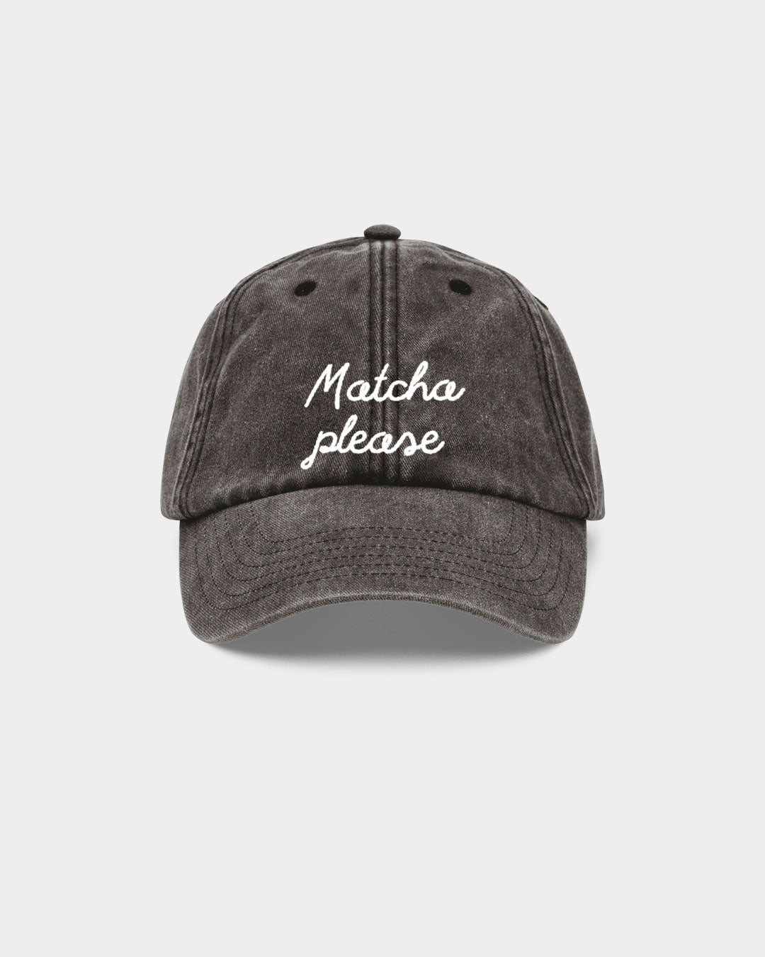 Juste Un T-shirt Casquettes Matcha Please casquette brodée rouge vintage en coton