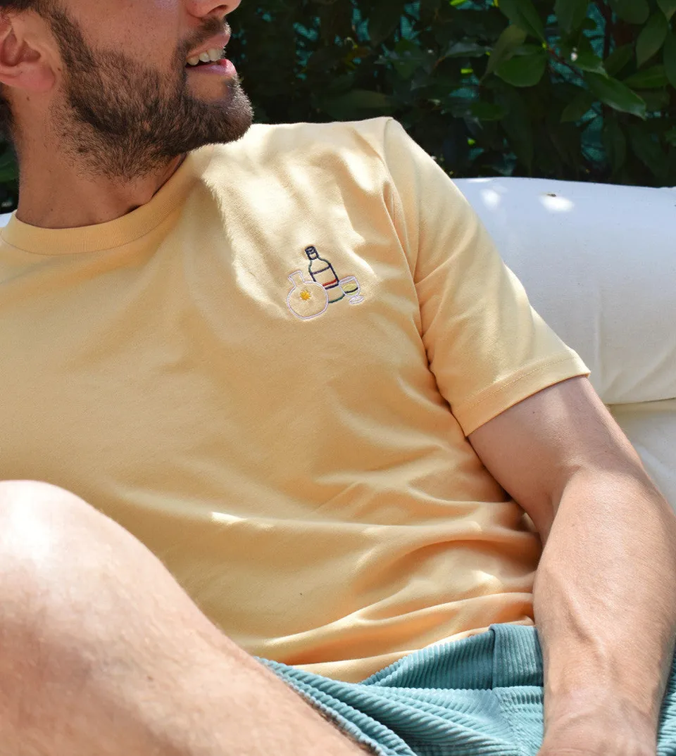Juste Un T-shirt T-shirts Brodés Pastis au soleil t-shirt coton biologique