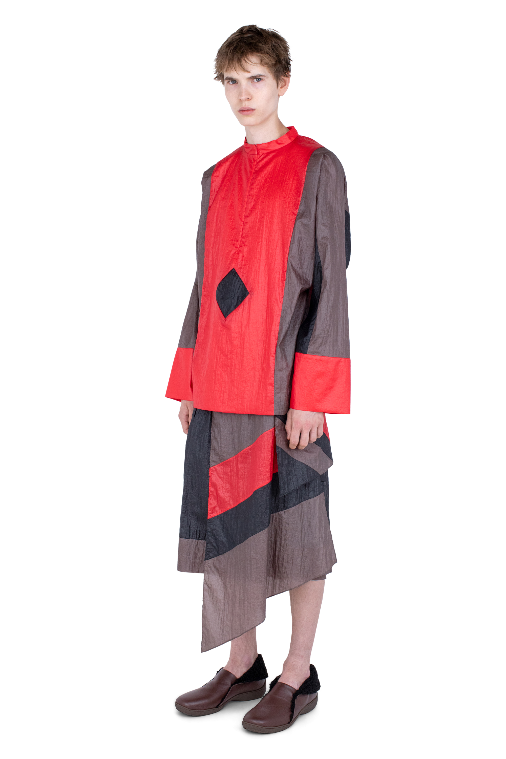 Kiko Kostadinov Tops HERTEL Stripe Pullover pull Crimson en nylon