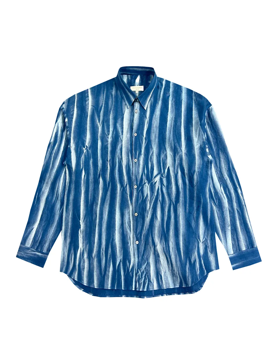 COUNTRYMADE Shirts Wrinkle Crease Batik Shirt chemise batik lin coton
