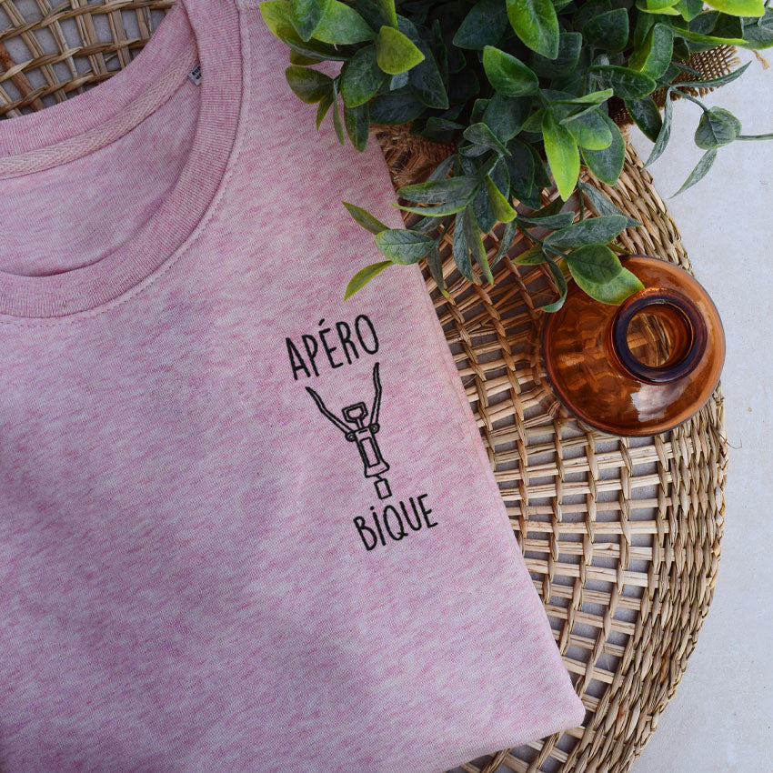 Juste Un T-shirt Sweats Brodés Apéro bique sweat brodé
