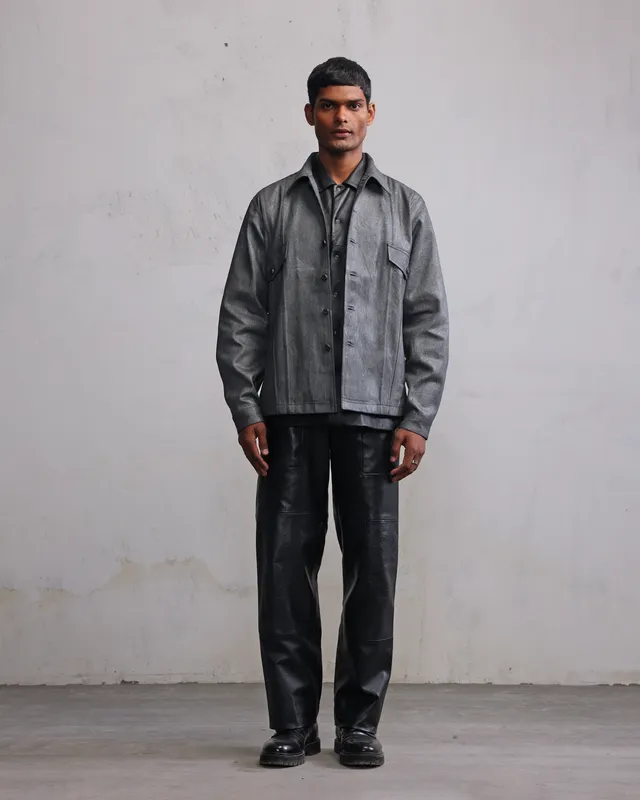 COUNTRYMADE Jackets Silver coated denim jacket veste en jean argentée