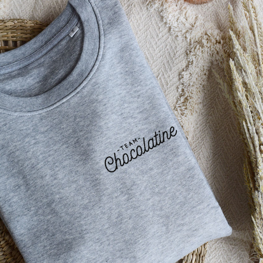 Juste Un T-shirt Sweats Brodés Team chocolatine sweat brodé