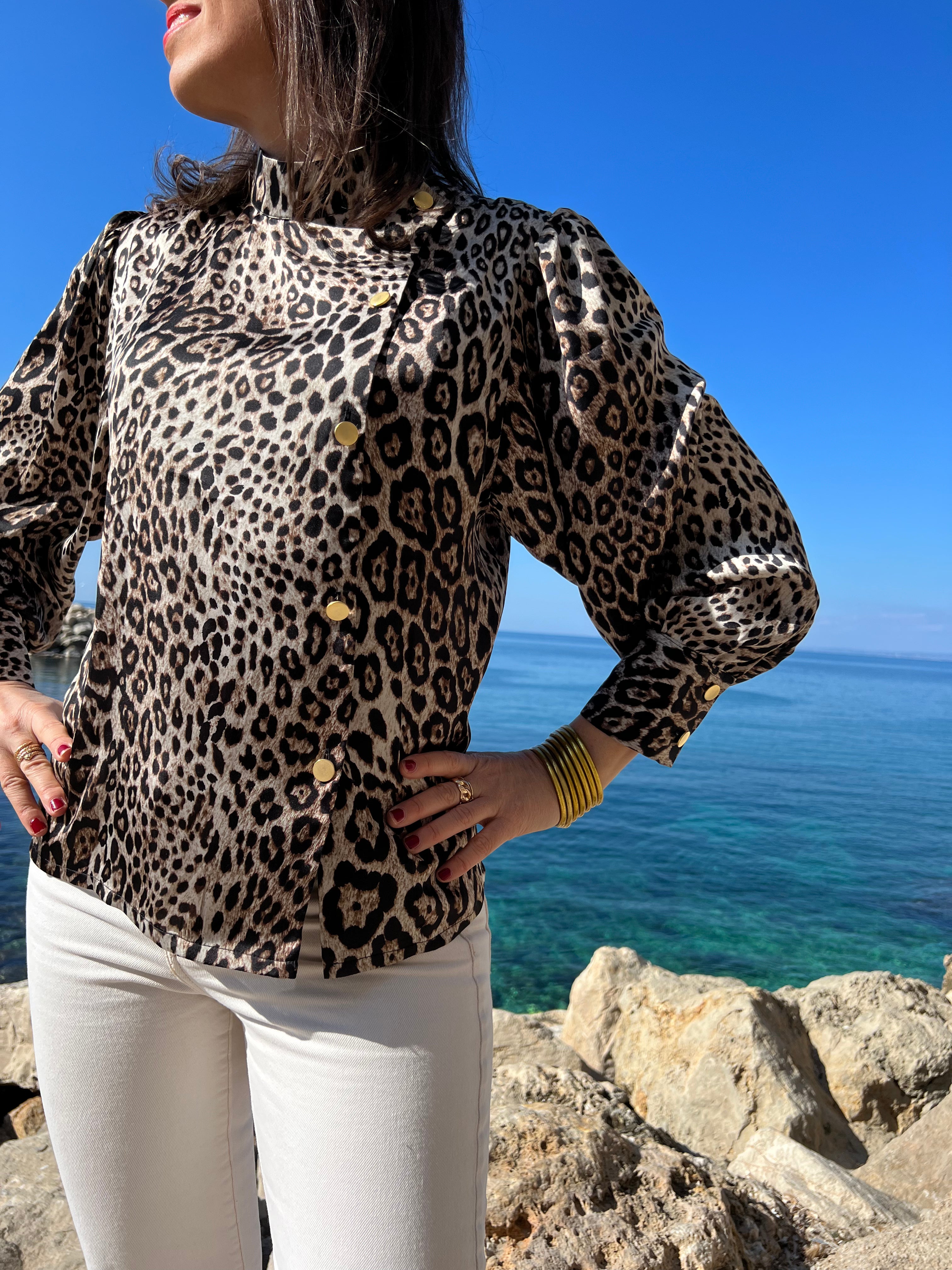 PANTRUCHE Chemises Blouse DJANGO léopard en viscose