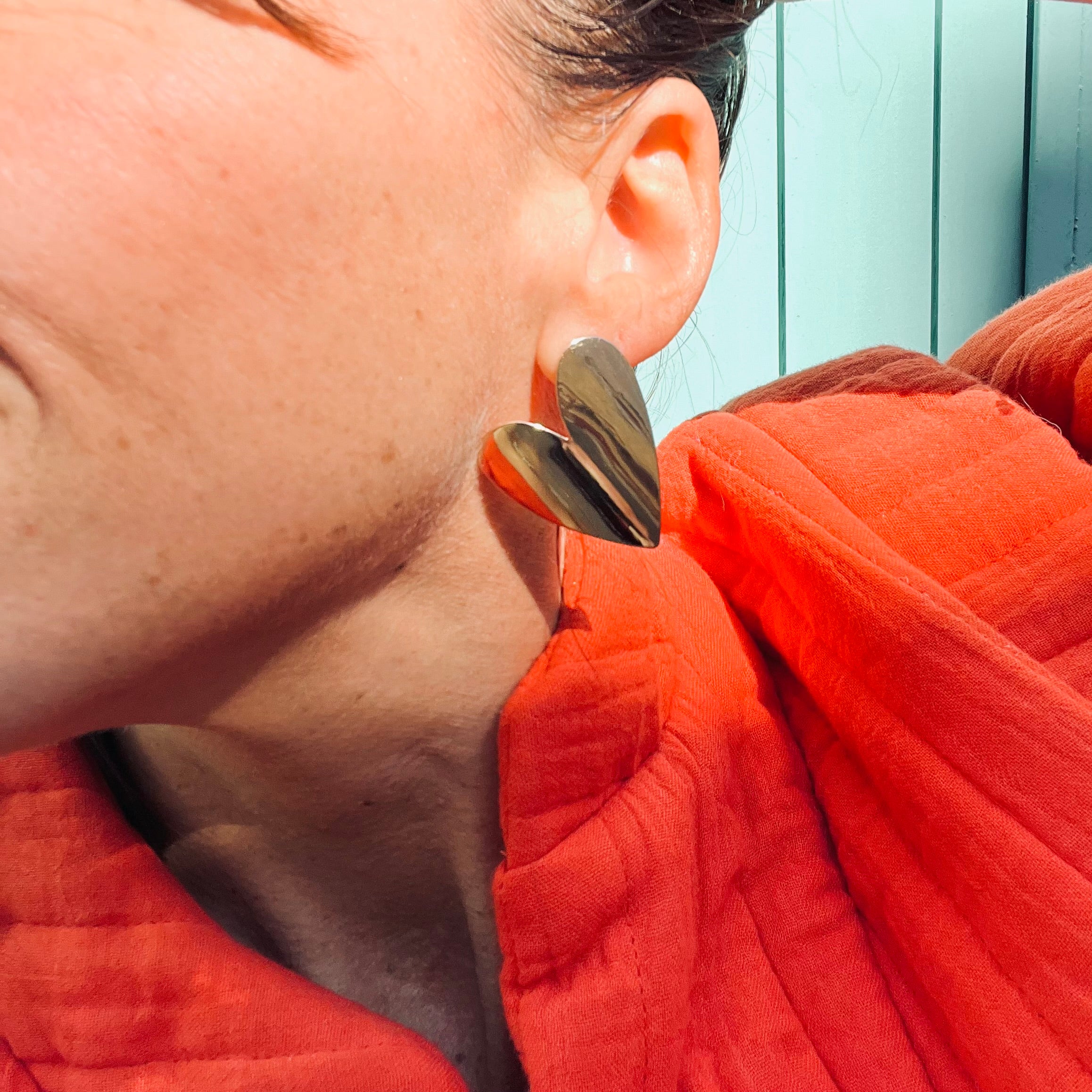 PANTRUCHE Boucles d'oreilles CŒUR boucles dorées en acier inoxydable