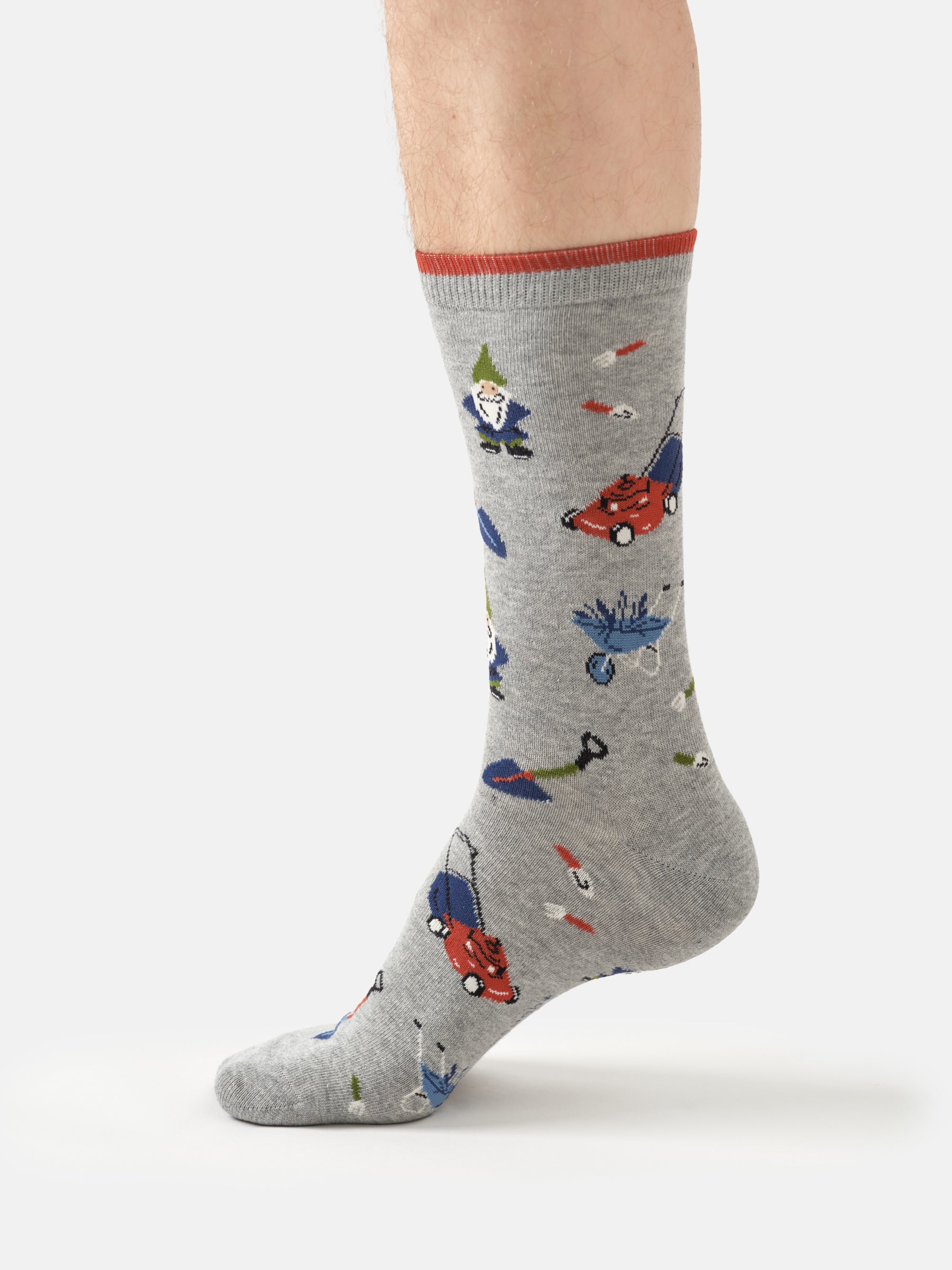 Sourire Multicolore Chaussettes homme nains de jardin coton bio 40–44