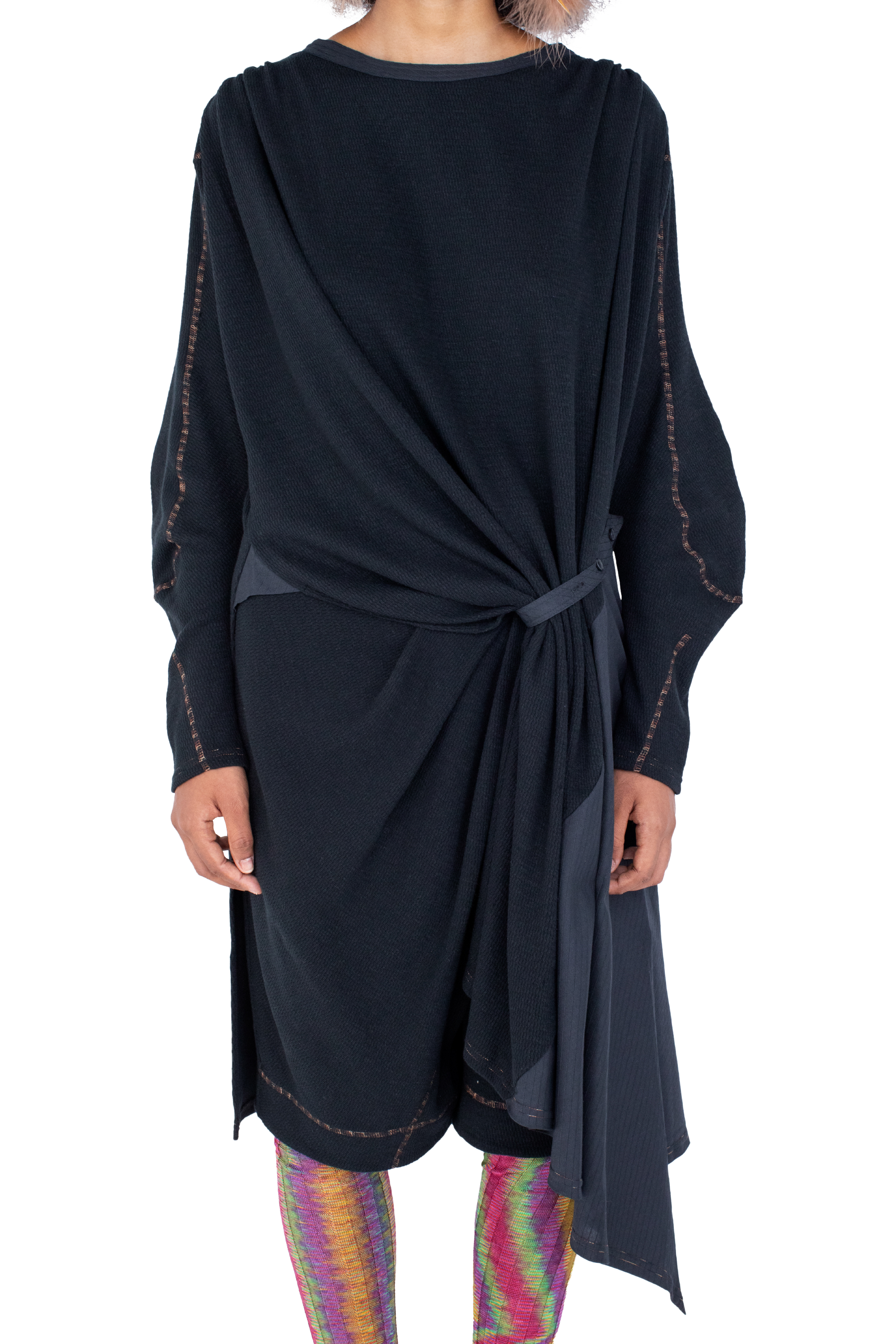 Kiko Kostadinov Dresses EIDER GODET Dress robe Ink Black coton