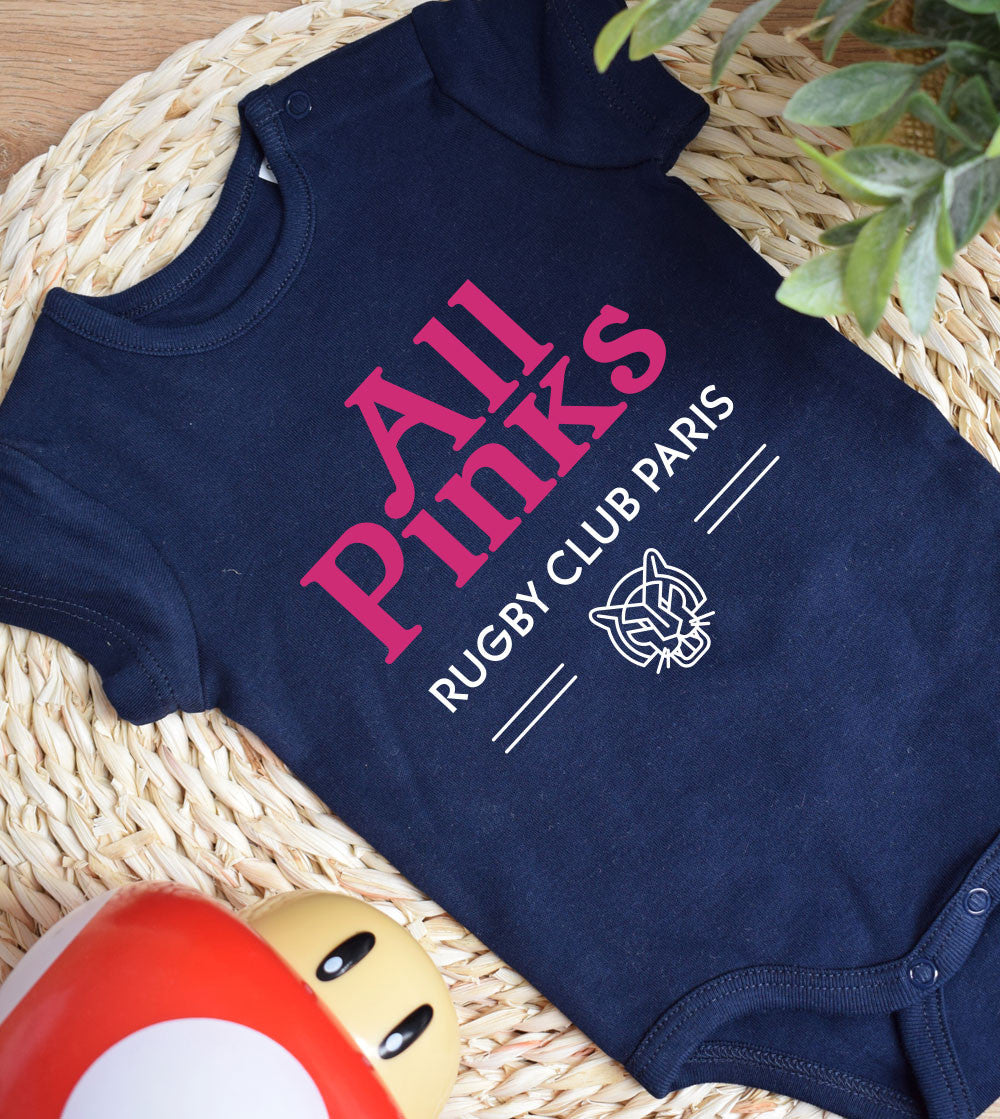Juste Un T-shirt Bébé All Pinks body bébé blanc ou bleu marine