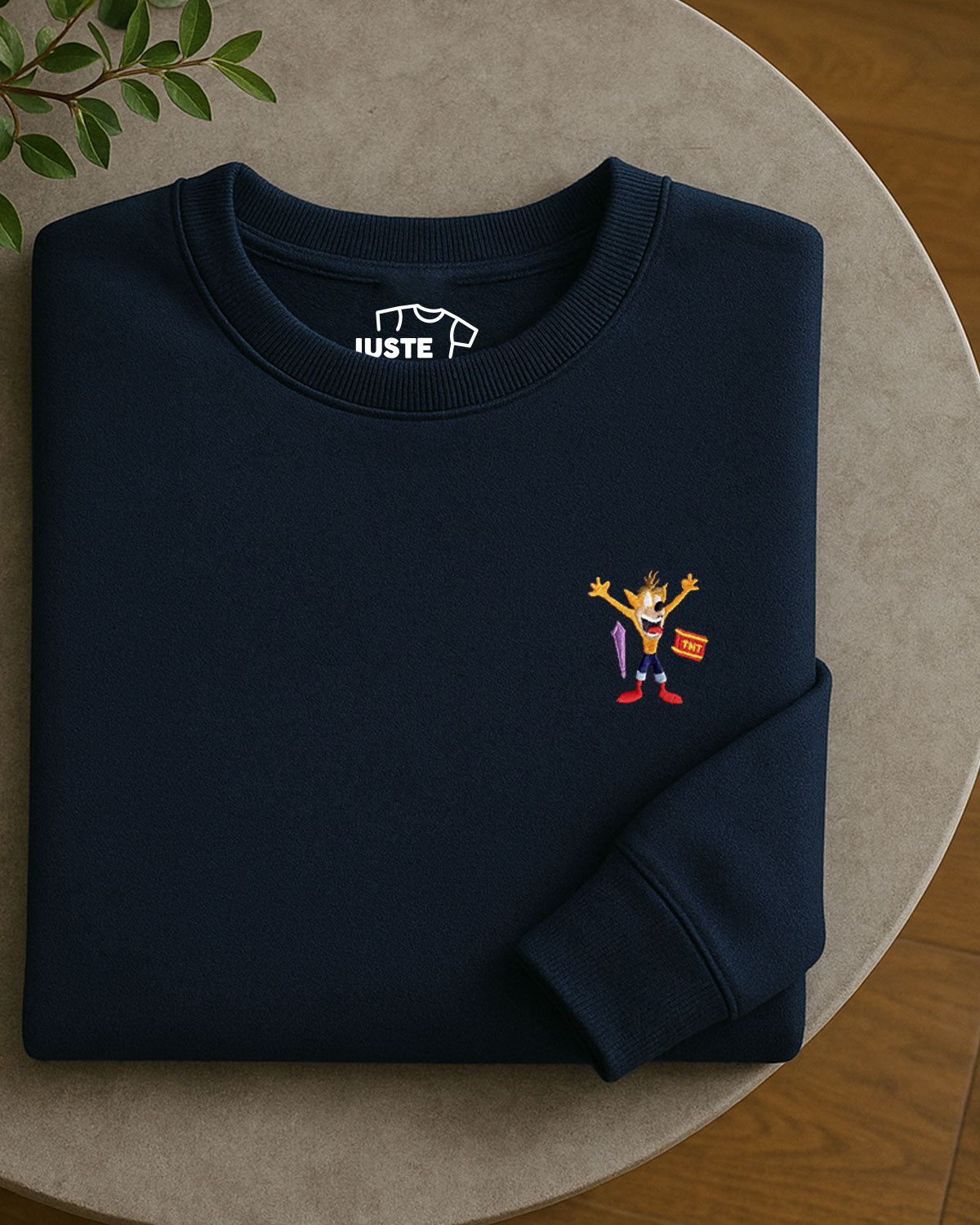 Juste Un T-shirt Sweats Brodés Crash Bandicoot sweat brodé coton biologique