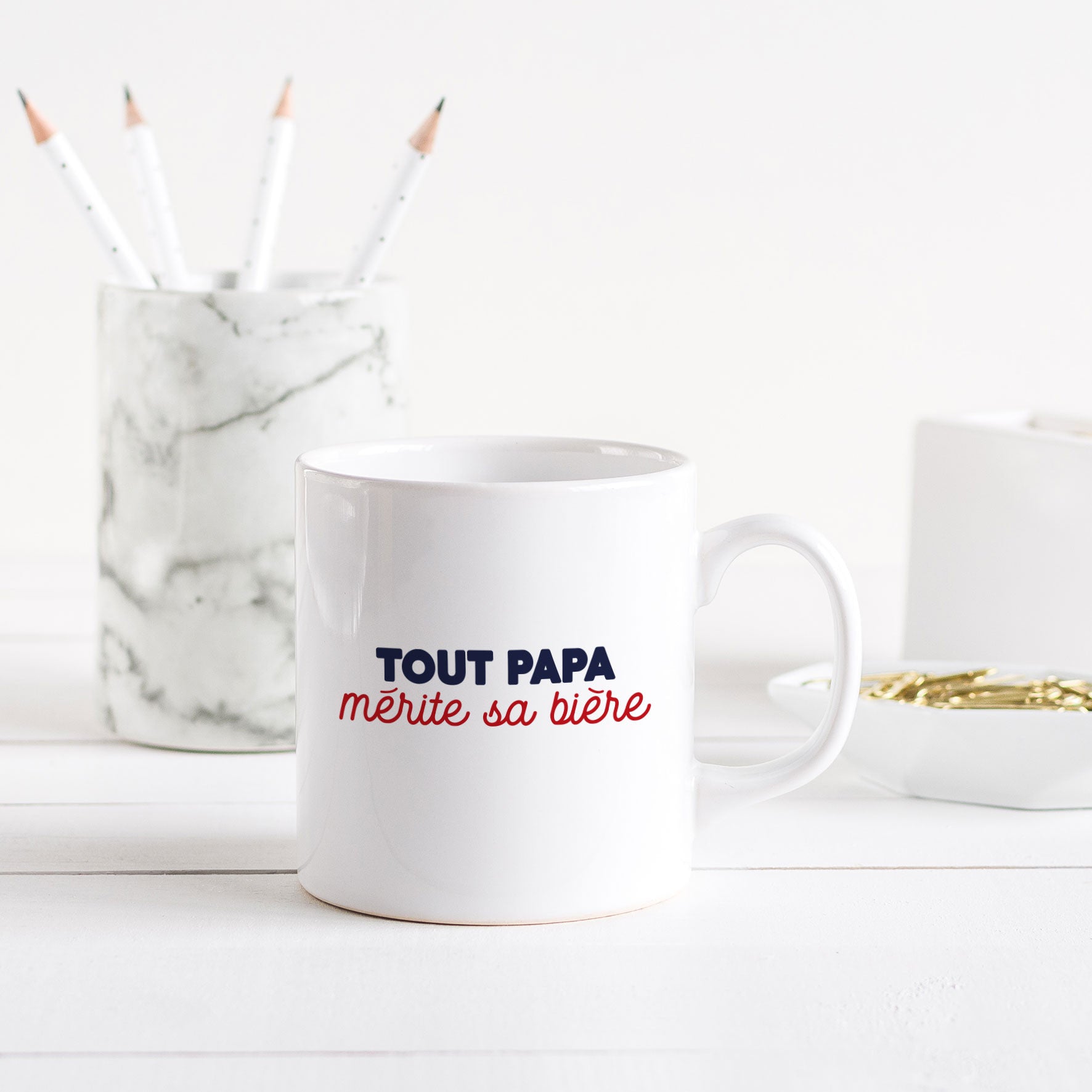 Juste Un T-shirt Mugs Tout papa mérite sa bière mug humour