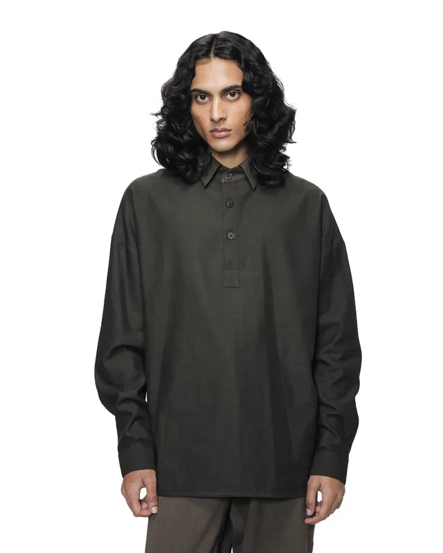 COUNTRYMADE Shirts Half-Placket Work Shirt chemise coton denim légère