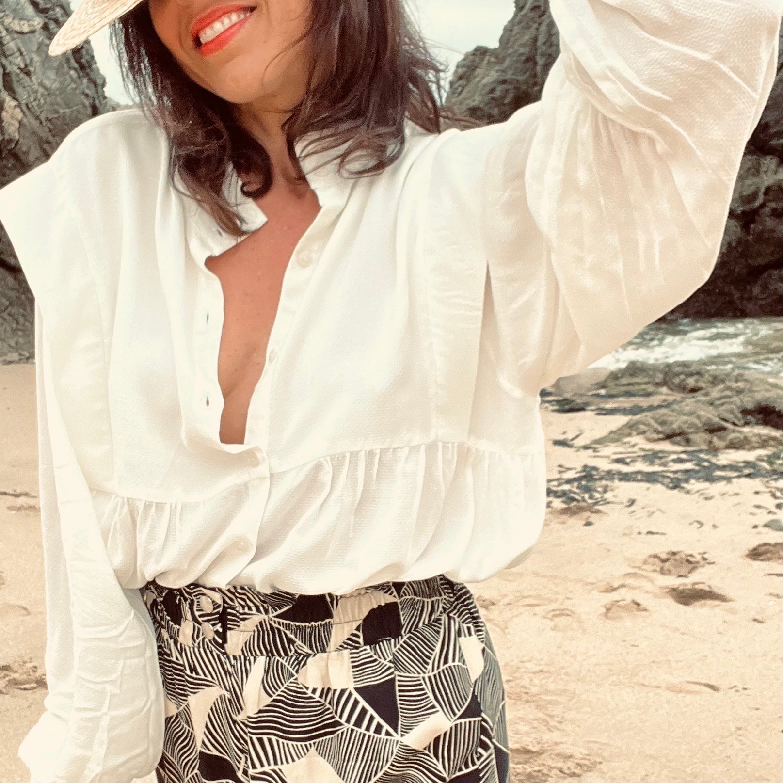 PANTRUCHE Chemises NINA blouse blanche plumetis doublée