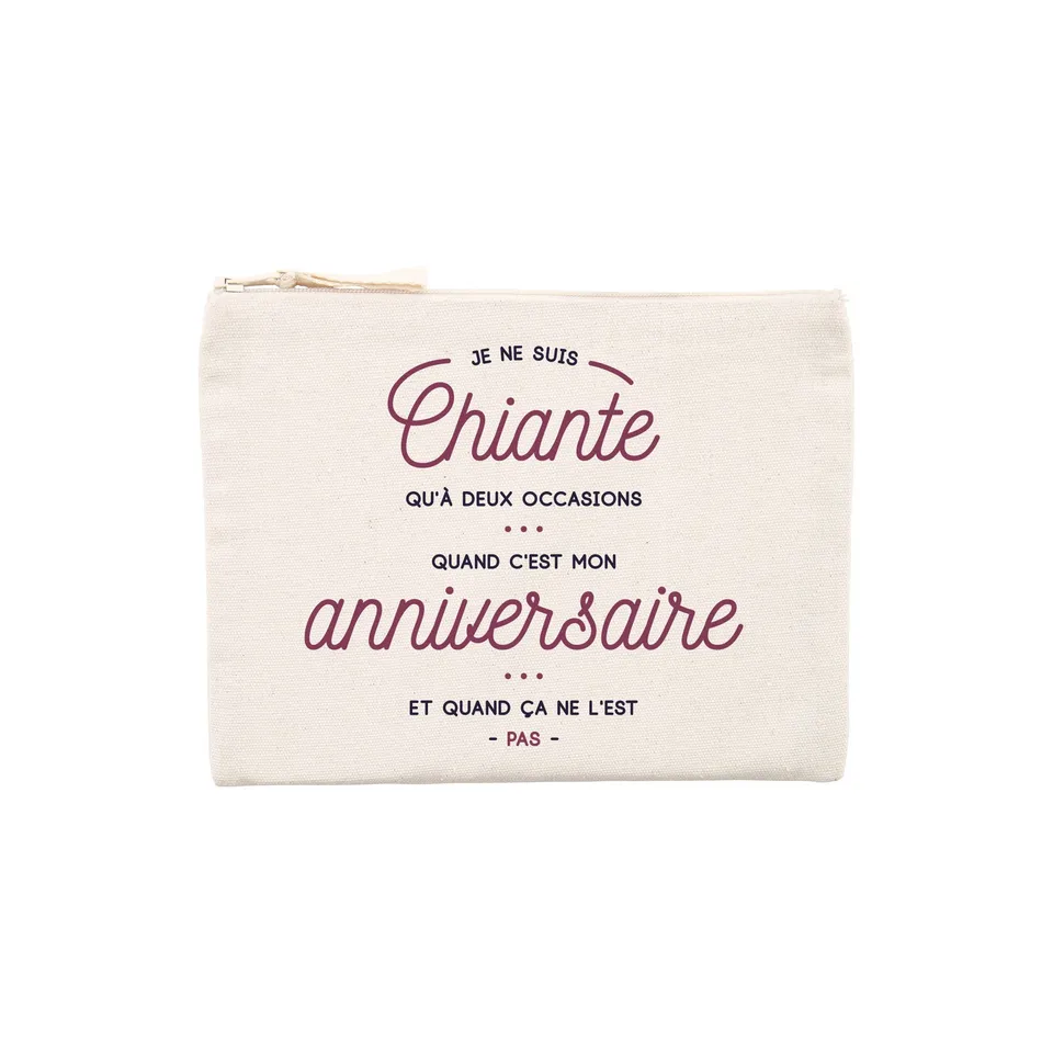 Juste Un T-shirt Pochettes Je ne suis chiante qu'à deux occasions pochette
