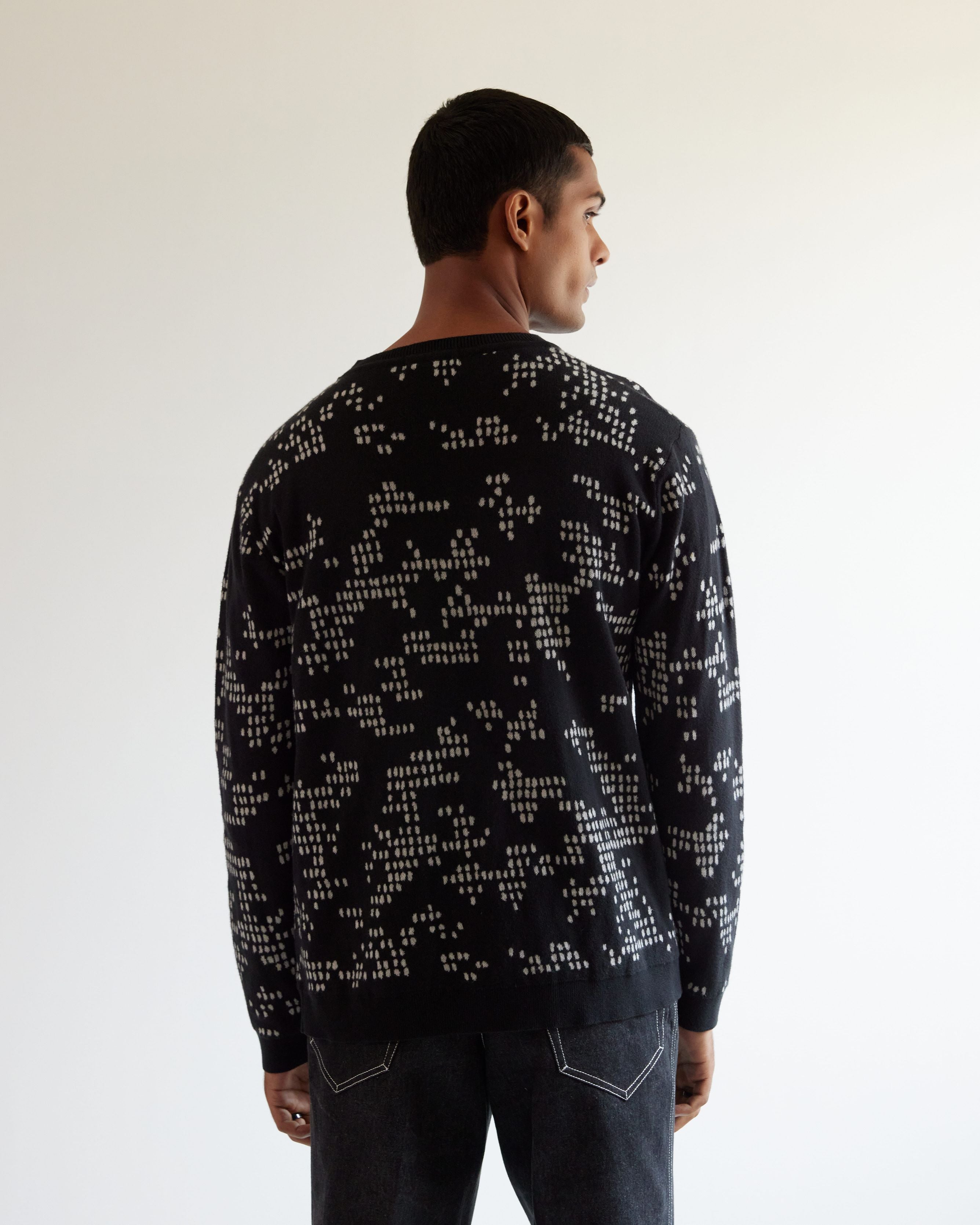 COUNTRYMADE Accessories Camo Dash Jacquard Sweater pull jacquard coton noir
