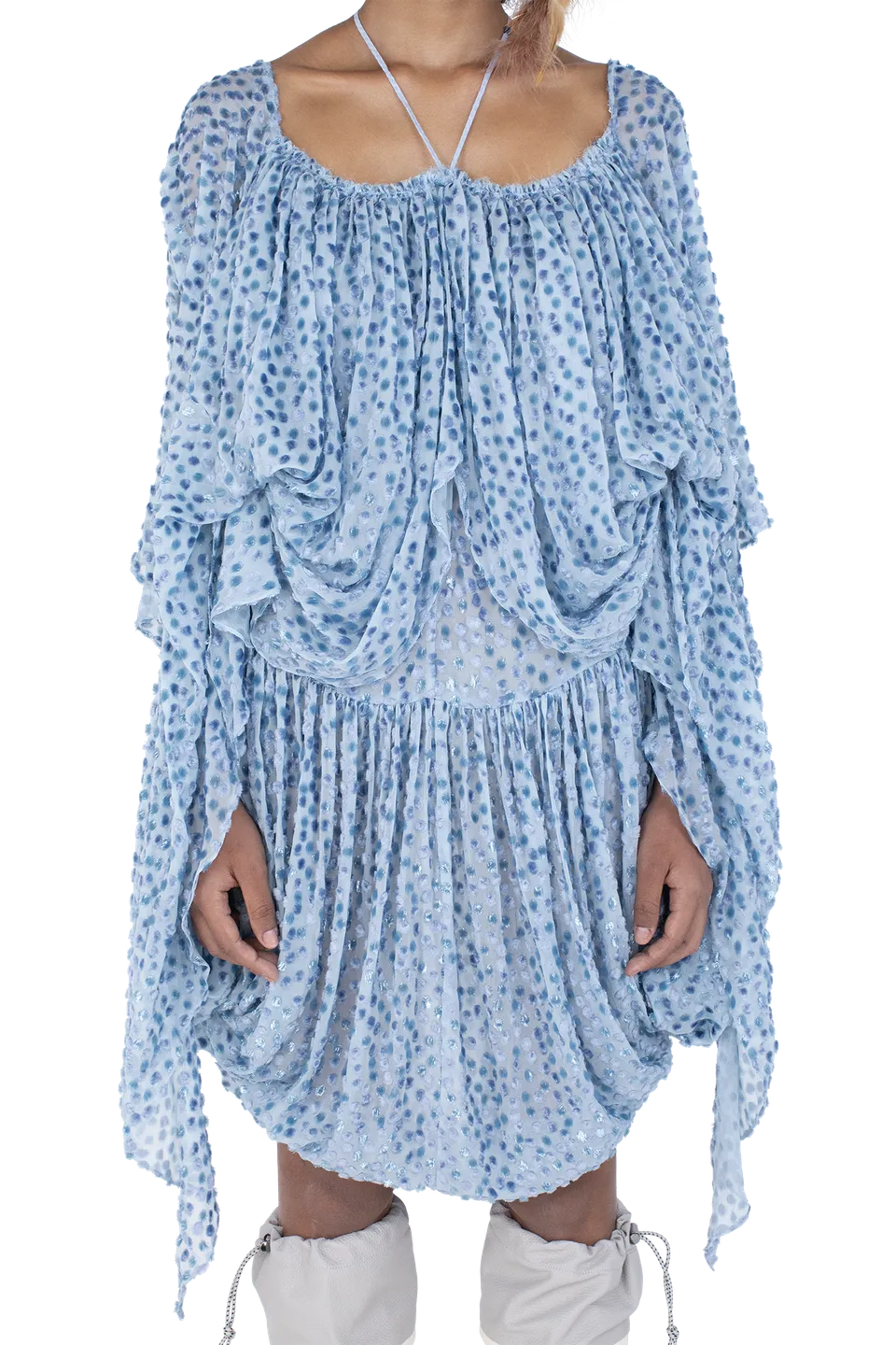 Kiko Kostadinov Dresses KESTREL Dress robe Powder Blue, viscose et soie