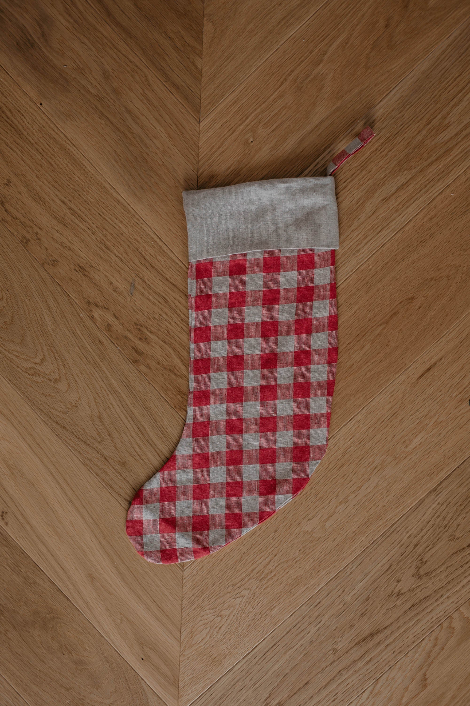 Laumė linen Christmas Linen Linen Christmas Stocking chaussette de Noël en lin