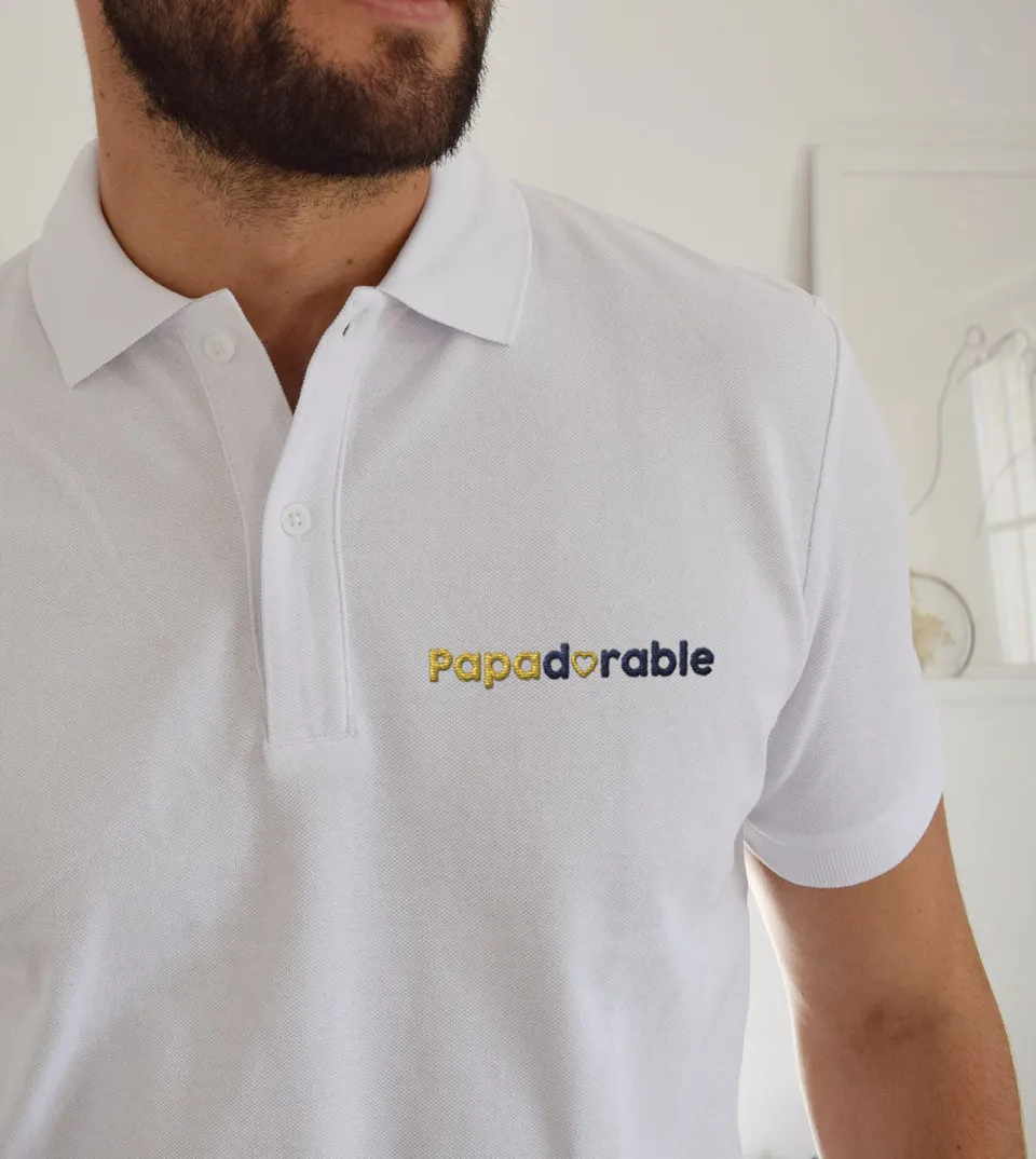 Juste Un T-shirt Polos Papadorable polo brodé papa