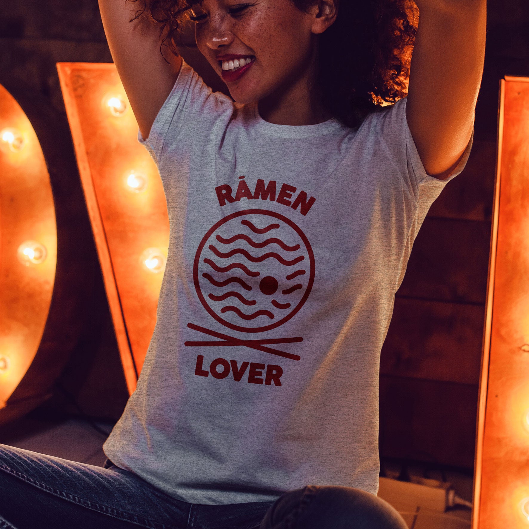 Juste Un T-shirt T-shirts Imprimés Ramen Lover t-shirt femme blanc