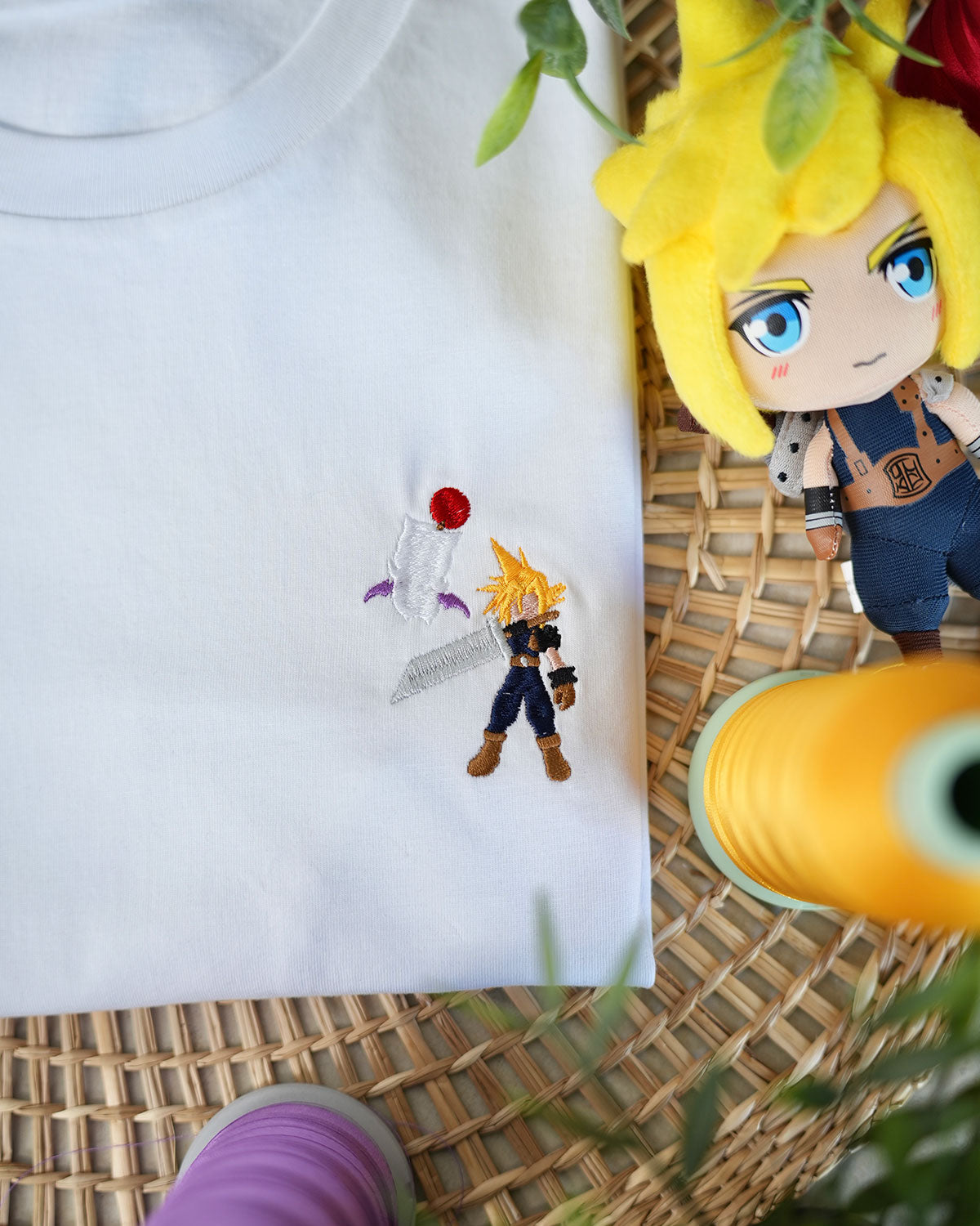 Juste Un T-shirt T-shirts Brodés Final Fantasy T-shirt brodé coton bio