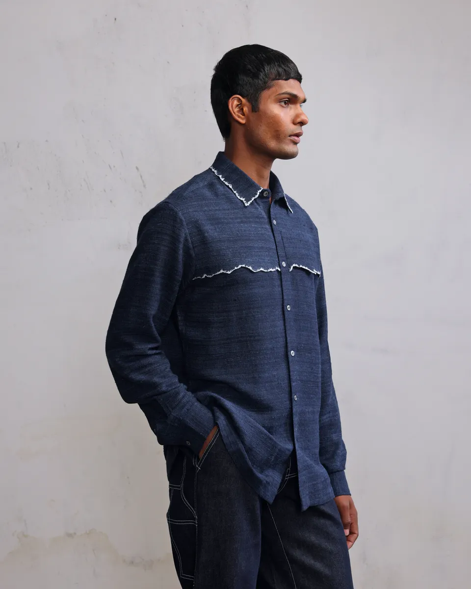 COUNTRYMADE Shirts Fractured line yoke shirt chemise brodée sur commande