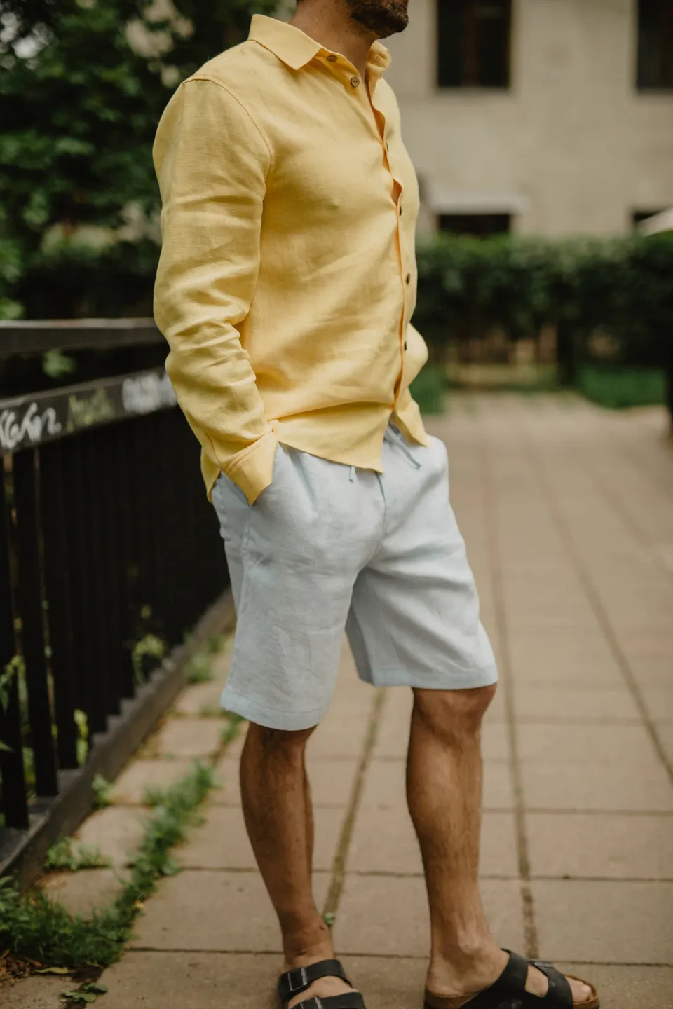 Laumė linen Men's clothing TIKLIS short en lin homme naturel