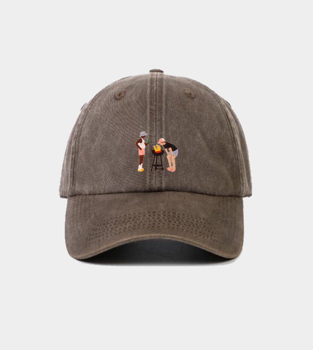 Juste Un T-shirt Casquettes Barbecue des vacances casquette brodée rouge vintage