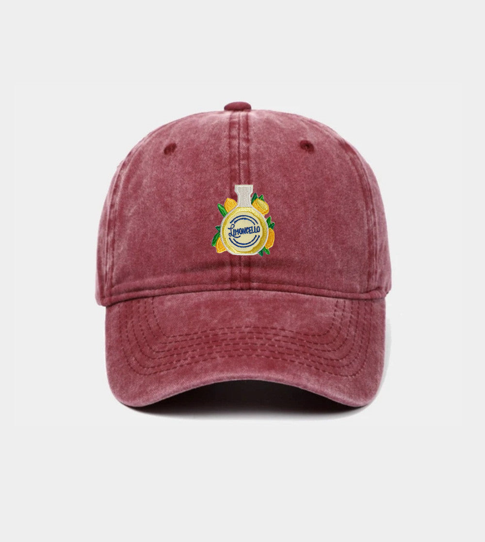 Juste Un T-shirt Casquettes Limoncello casquette Rouge Vintage brodée
